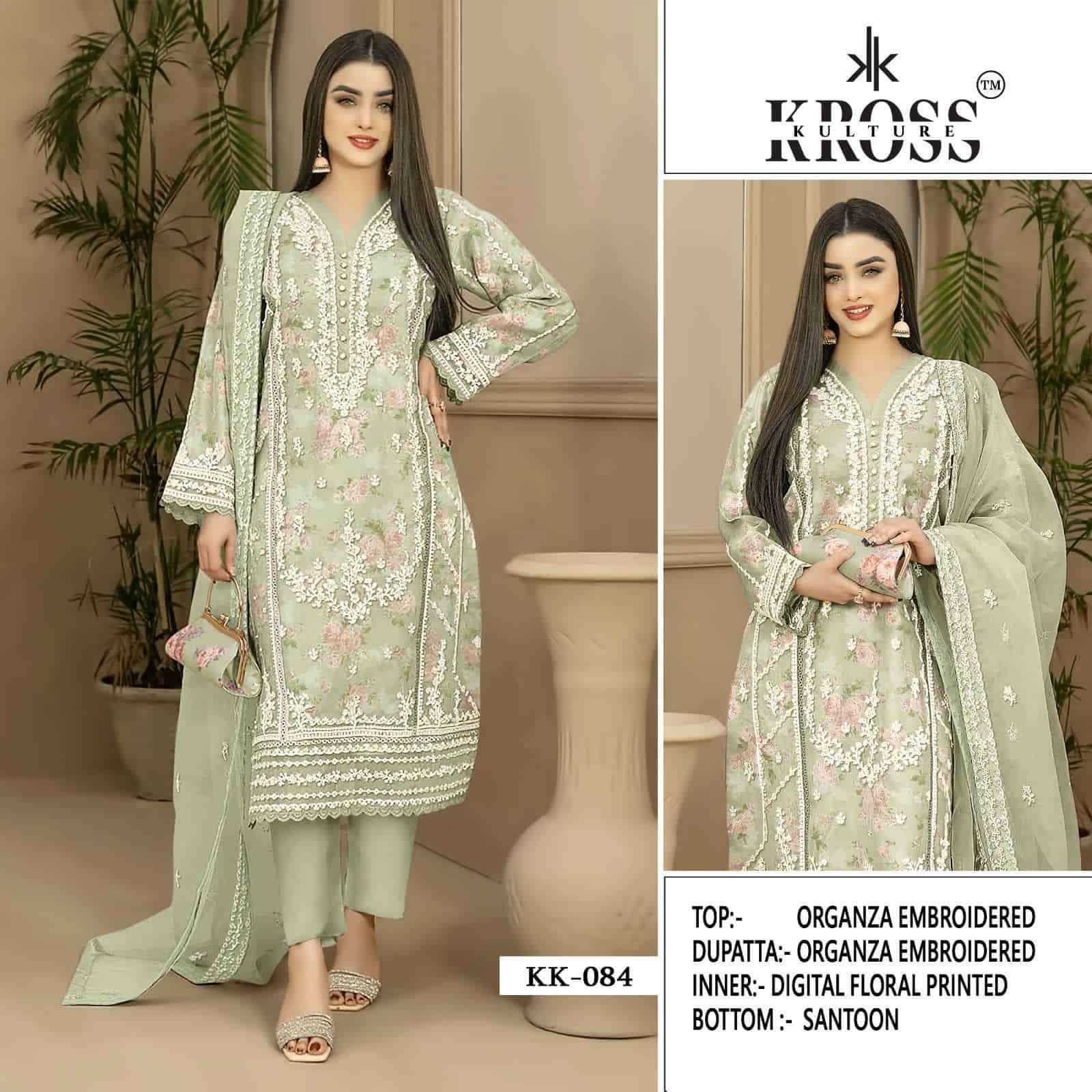 Kross Kulture KK 084 Festive Wear Style Pakistani Designer Suit Exporter