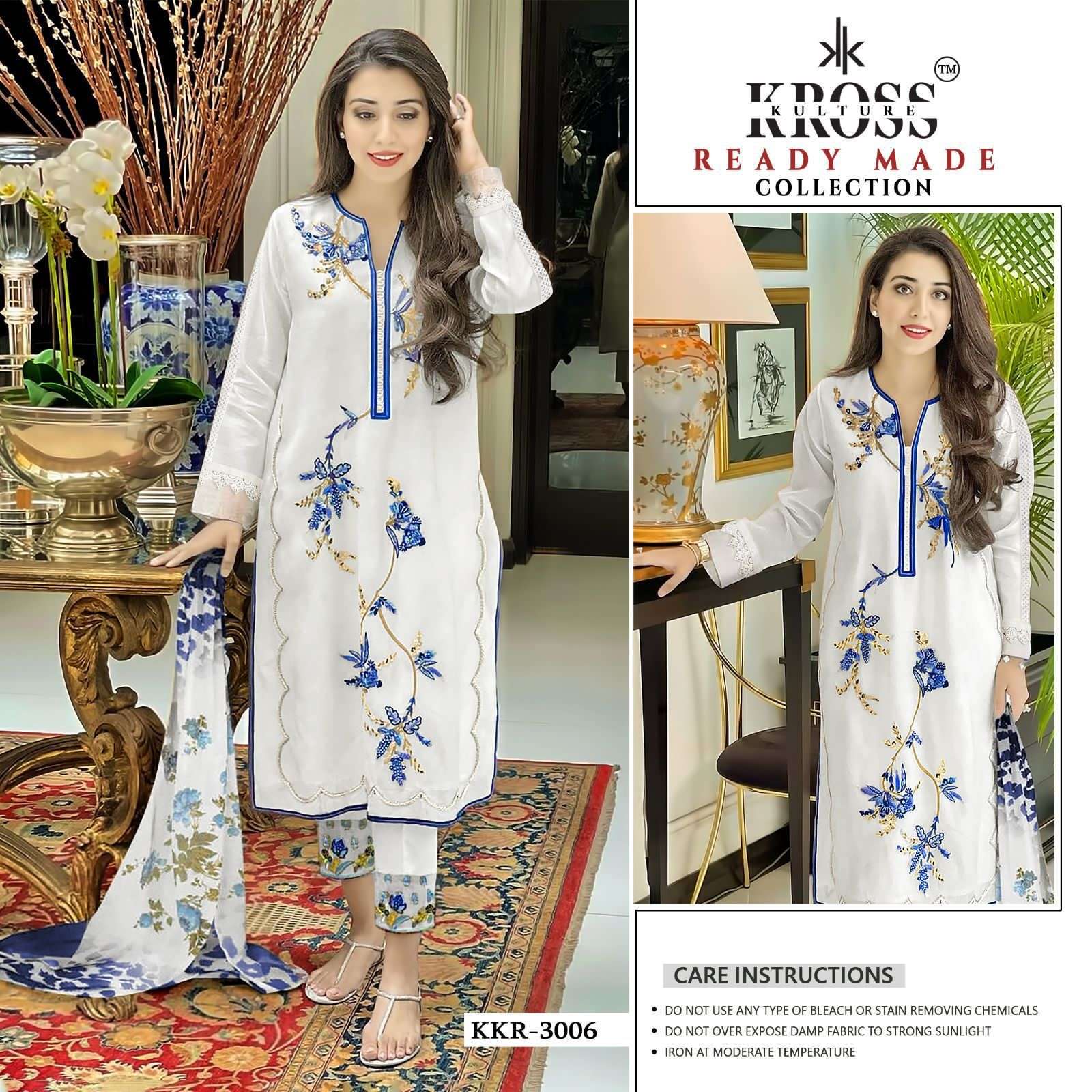 Kross Kulture Kkr 3006 Colors Readymade Pakistani Stylish Suit New Designs