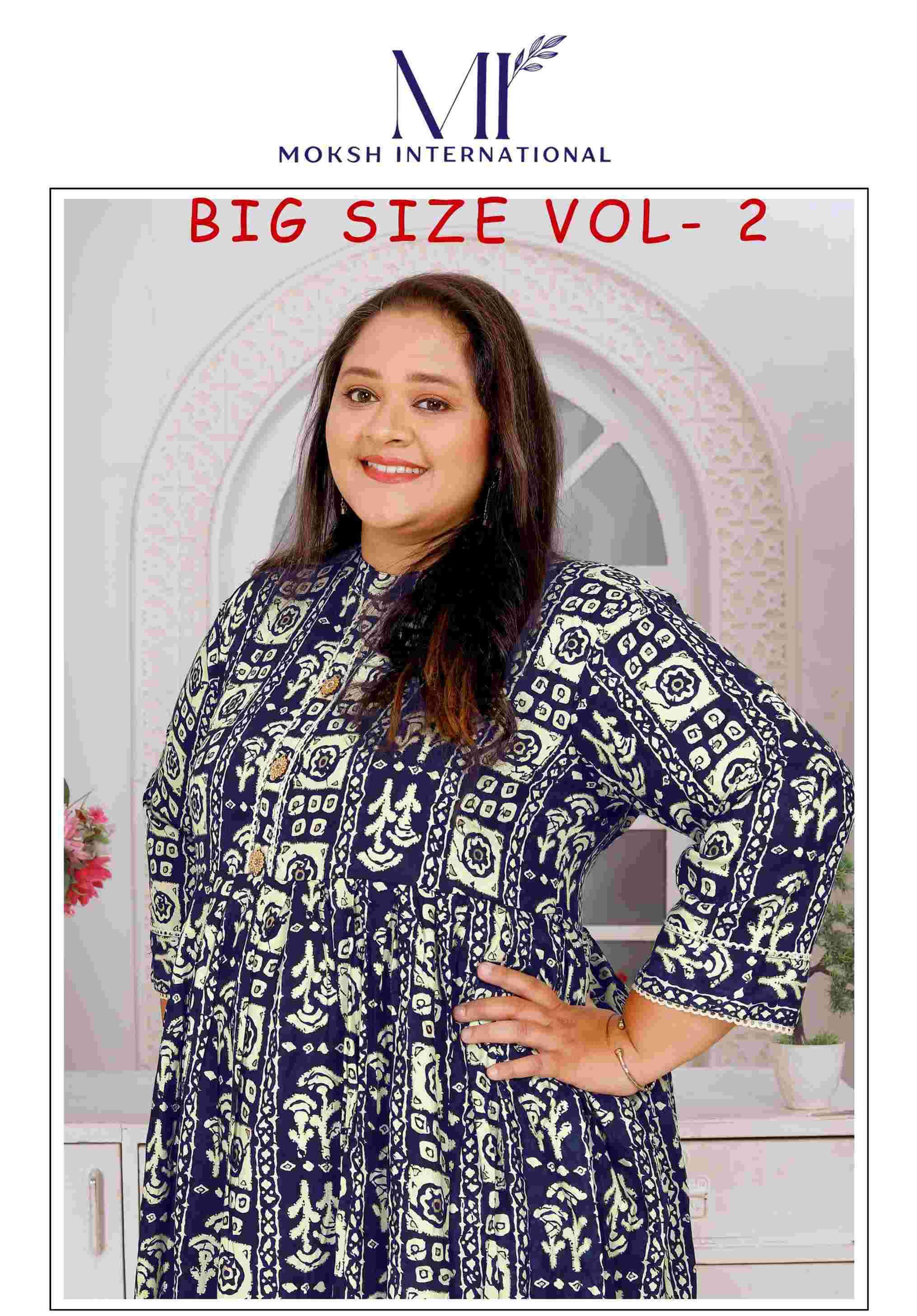 Moksh Big Size Vol 2 Fancy Long Kurti Gown Big Size Outfit Exporters