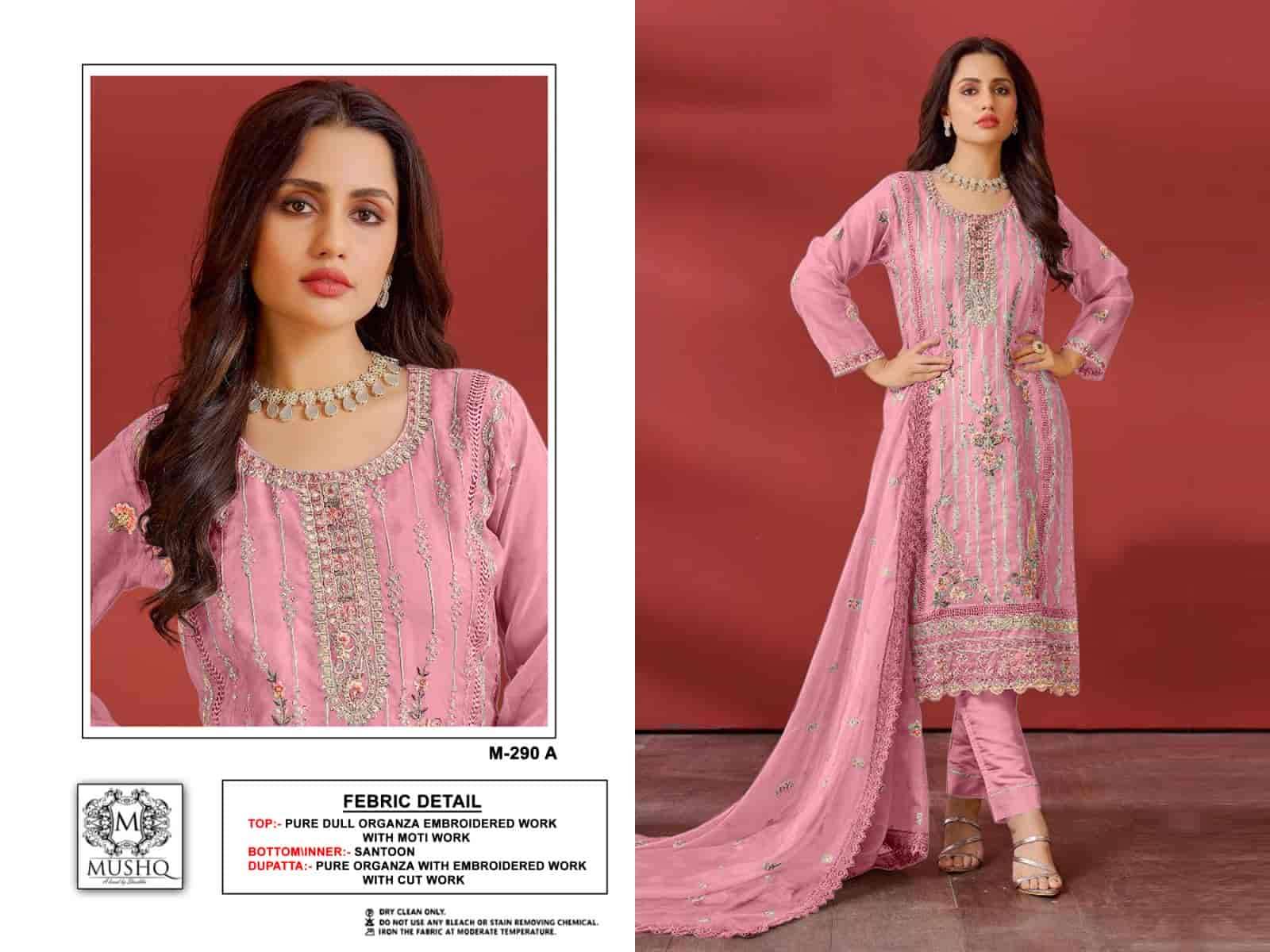Mushq M 290 Colors Pakistani Style Latest Designer Festive Wear Salwar Suit Wholesalers
