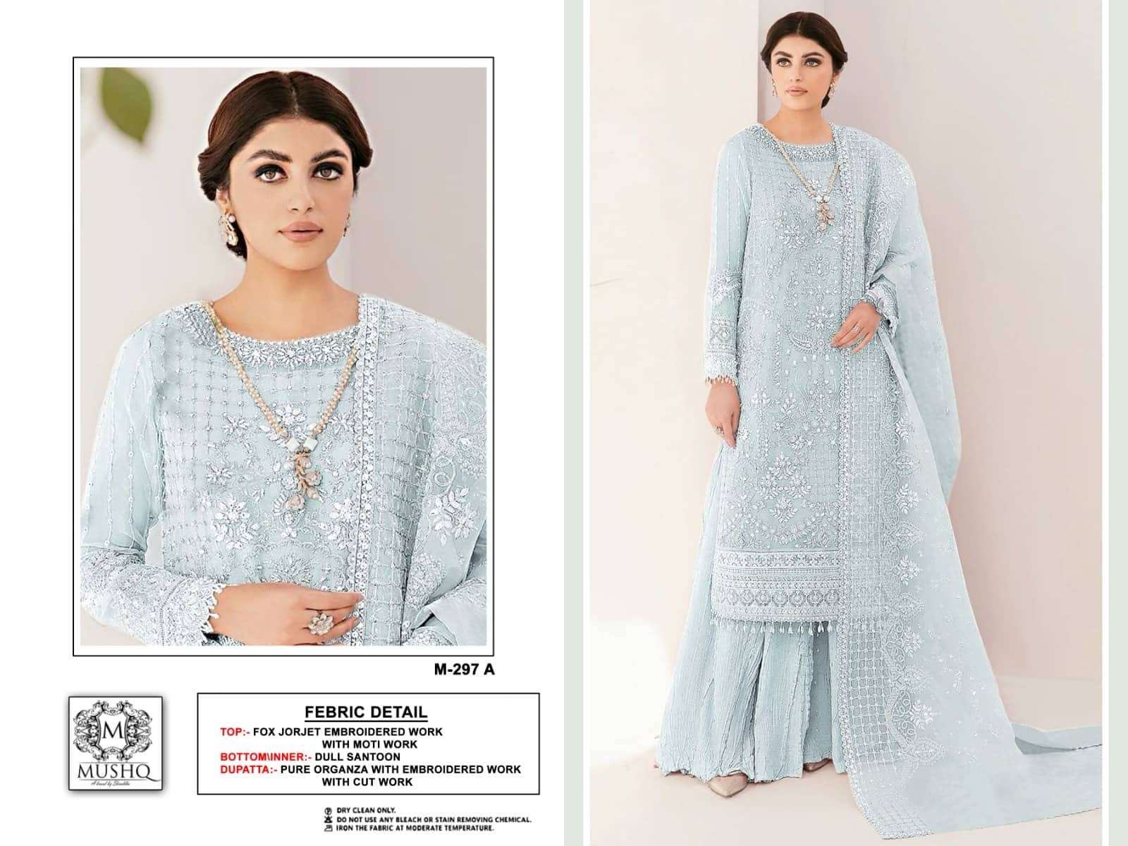 Mushq M 297 Colors Festive Wear Style Pakistani Designer Salwar Suit Wholesalers