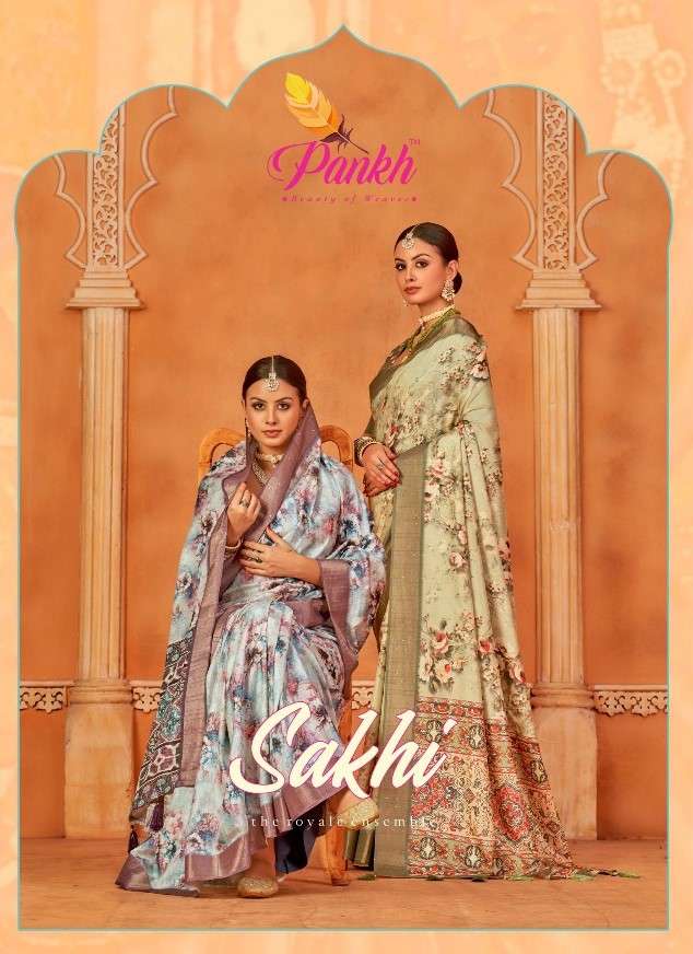 Pankh Sakhi 8001 To 8009 Fancy Silk Festive Collection Saree Suppliers