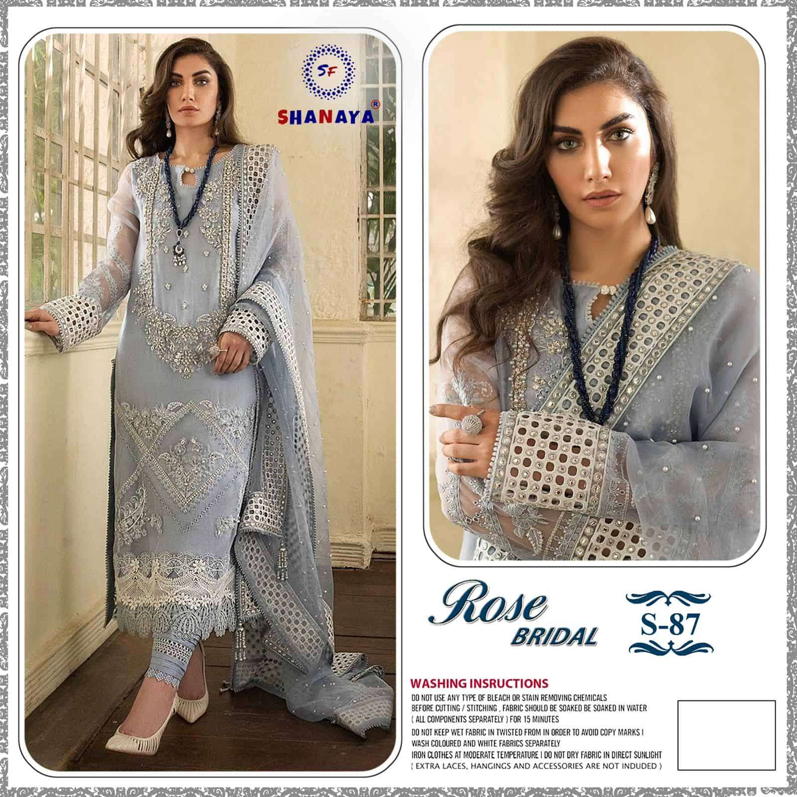 Shanaya Rose Bridel S 87 Edition Pakistani Style Heavy Designer Salwar Suit Wholesalers