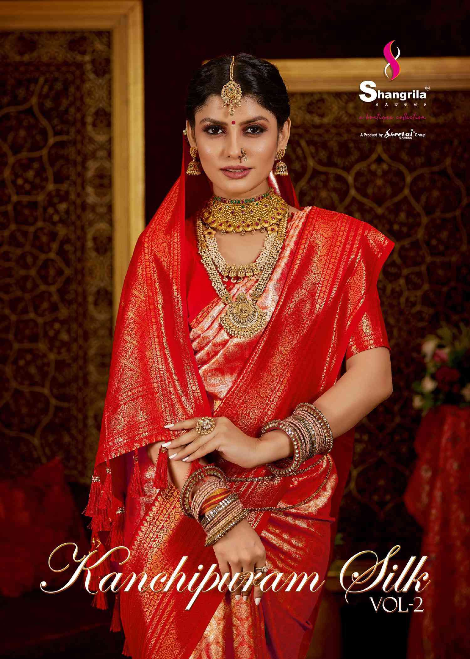 Shangrila Designer Kanchipuram Silk Vol 2 Festive Wear Branded Saree Dealers