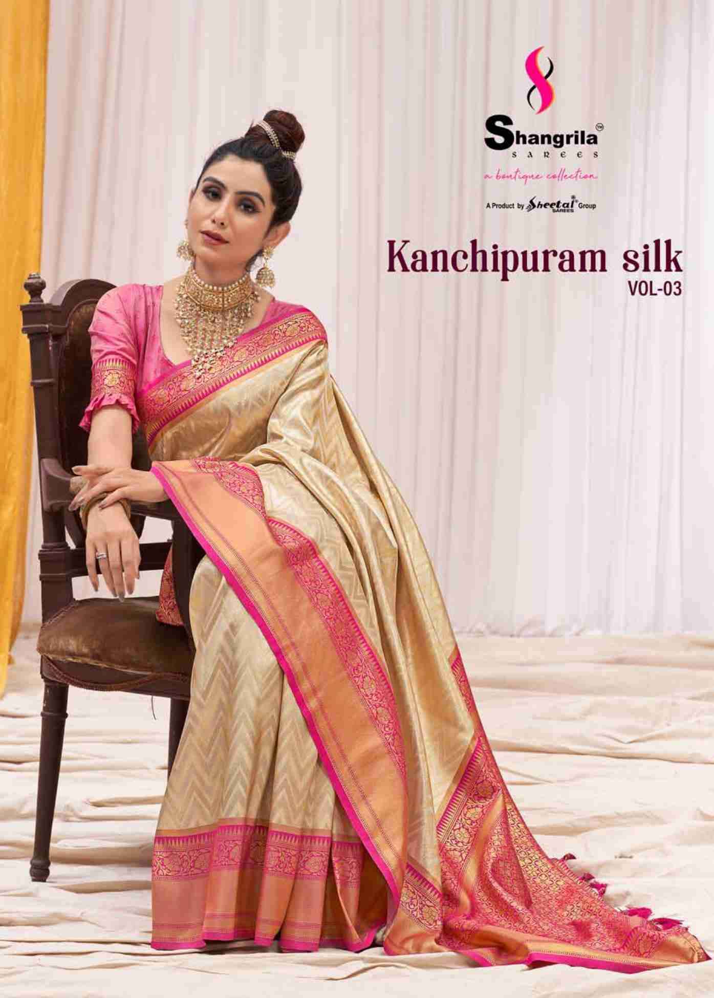 Shangrila Designer Kanchipuram Silk Vol 3 Wedding Wear Saree New Collection