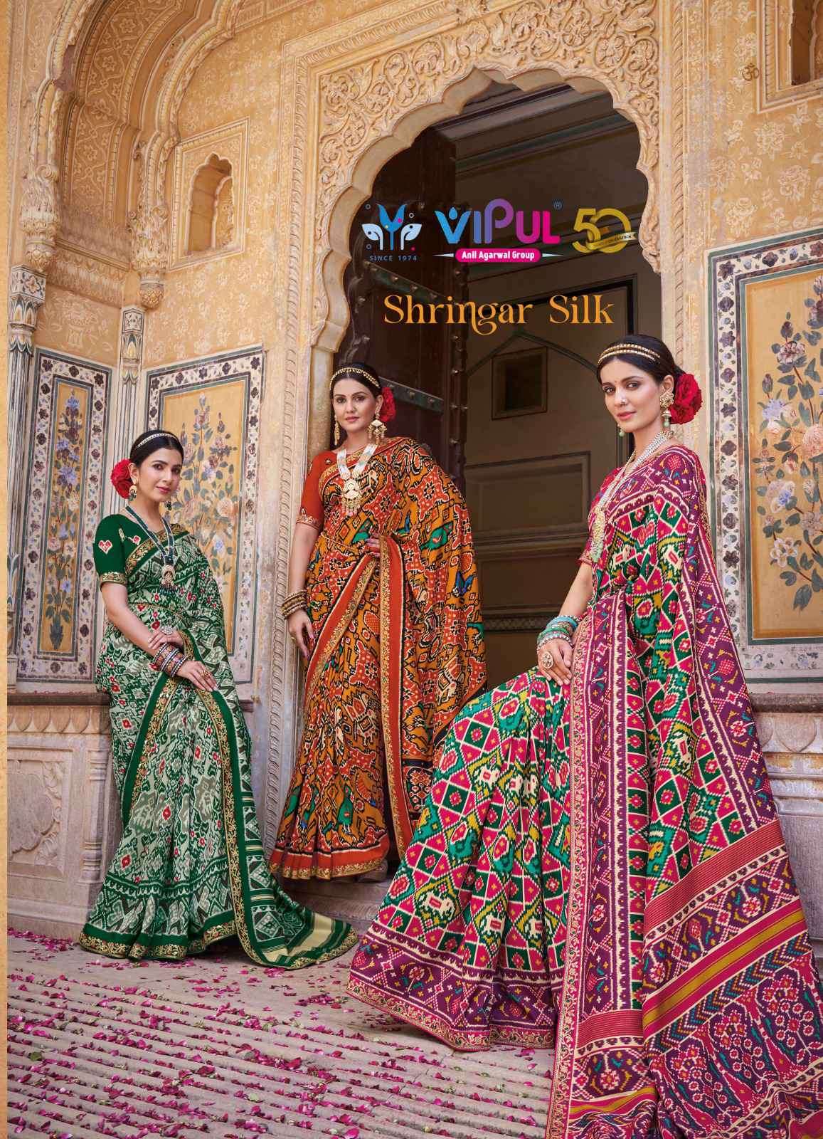 Vipul Shringar Silk 74403 To 74410 New Designs Patola Silk Saree Online Collection