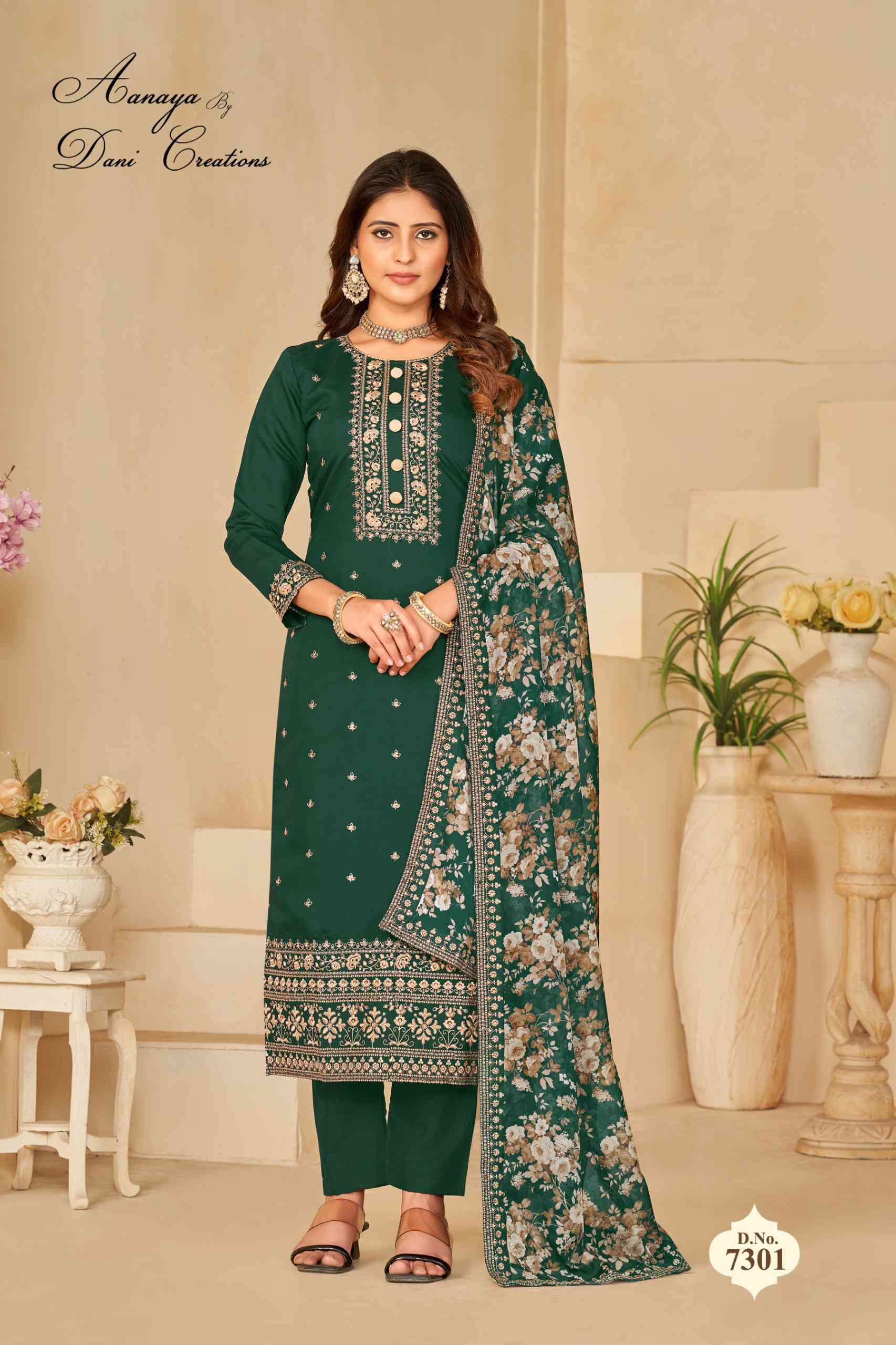 Aanaya Vol 173 Designer Silk Festive Wear Straight Suits Wholesalers