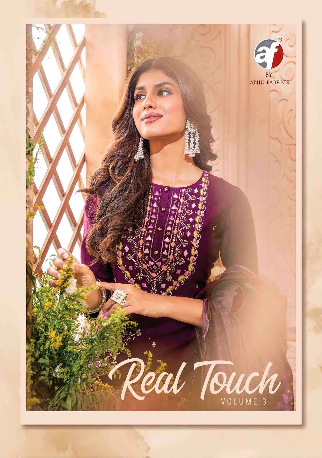 Af Stock Out Real Touch Vol 3 By Anju Fabrics Exclusive 3 Piece Pair Ladies Collection