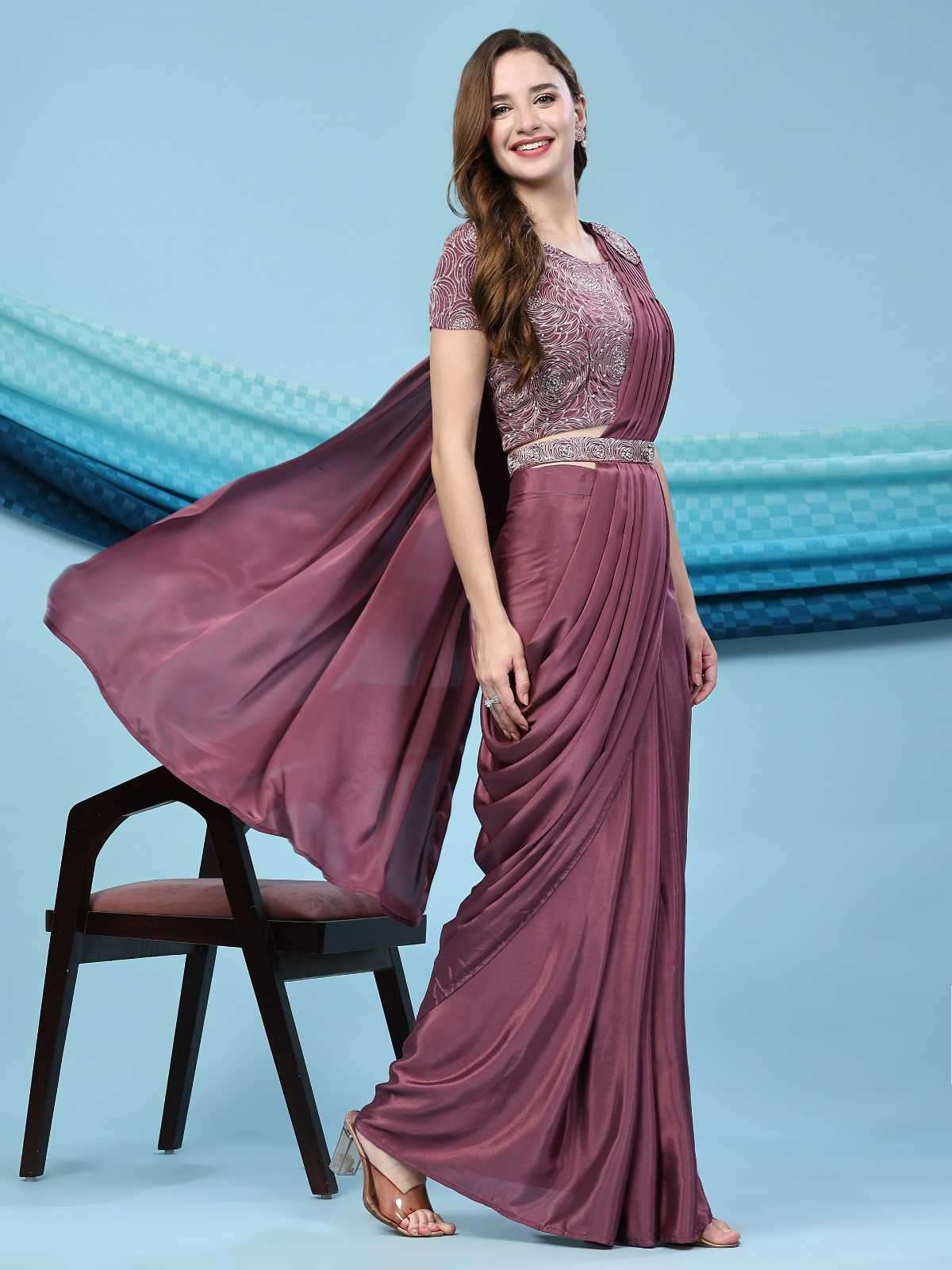 Amoha Trends 272 Colors Designer Silk Readymade Saree Partywear Collection