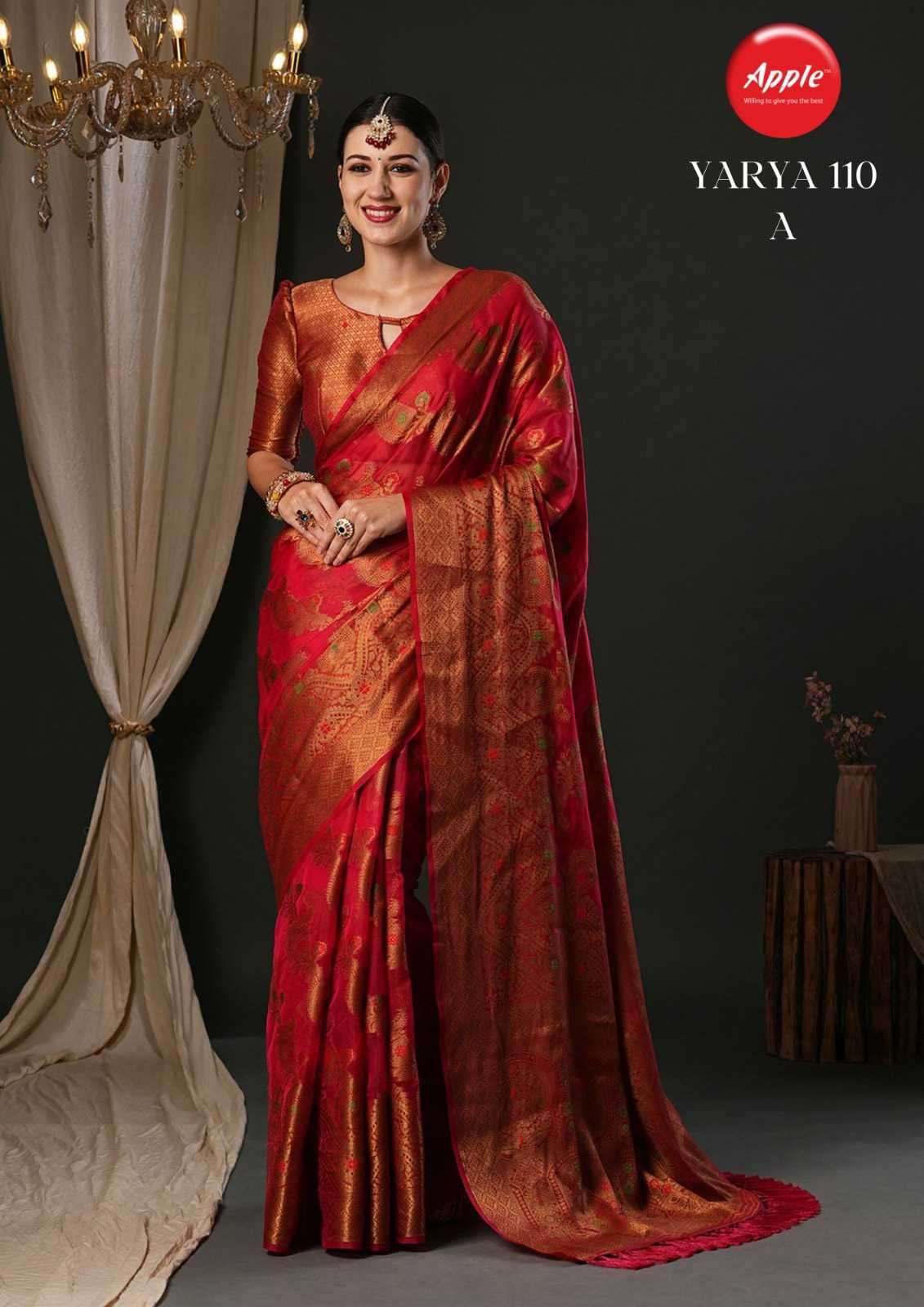 Apple Yarya 110 Pure Organza Festive Wear Saree Online Store Collection