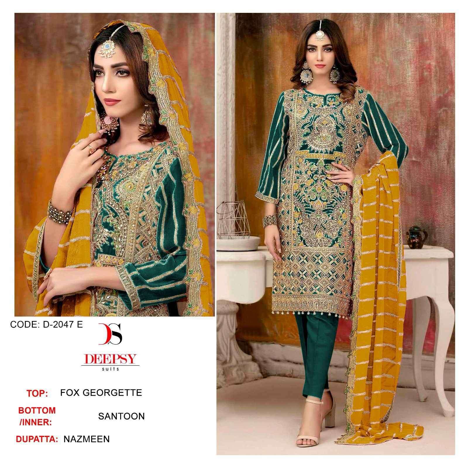 Deepsy D 2047 E Designer Pakistani Wedding Function Dress