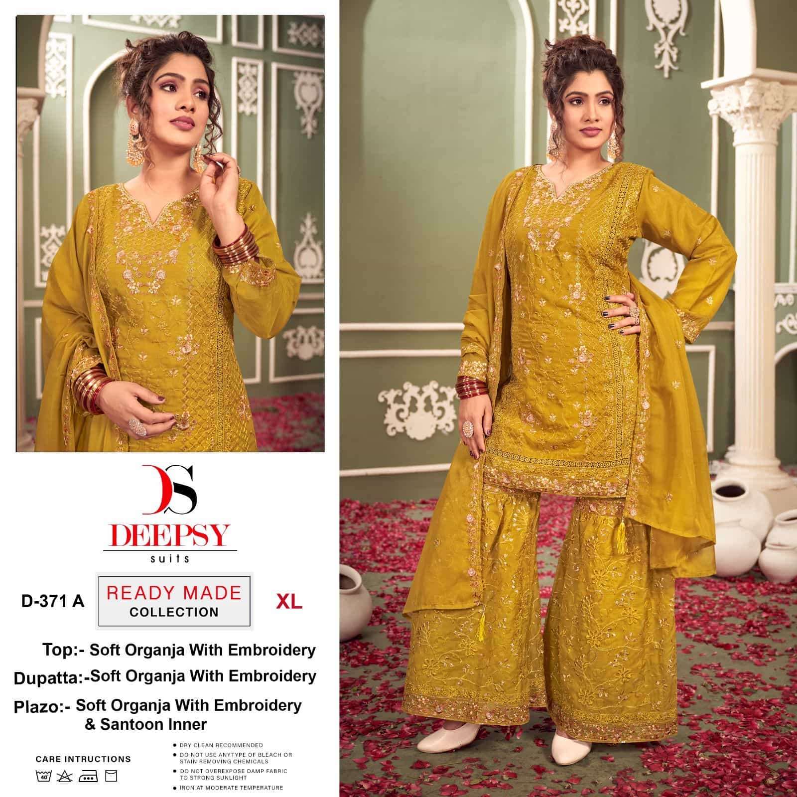 Deepsy D 371 Colors Pakistani Festive Wear Style Readymade Suit Wholesalers