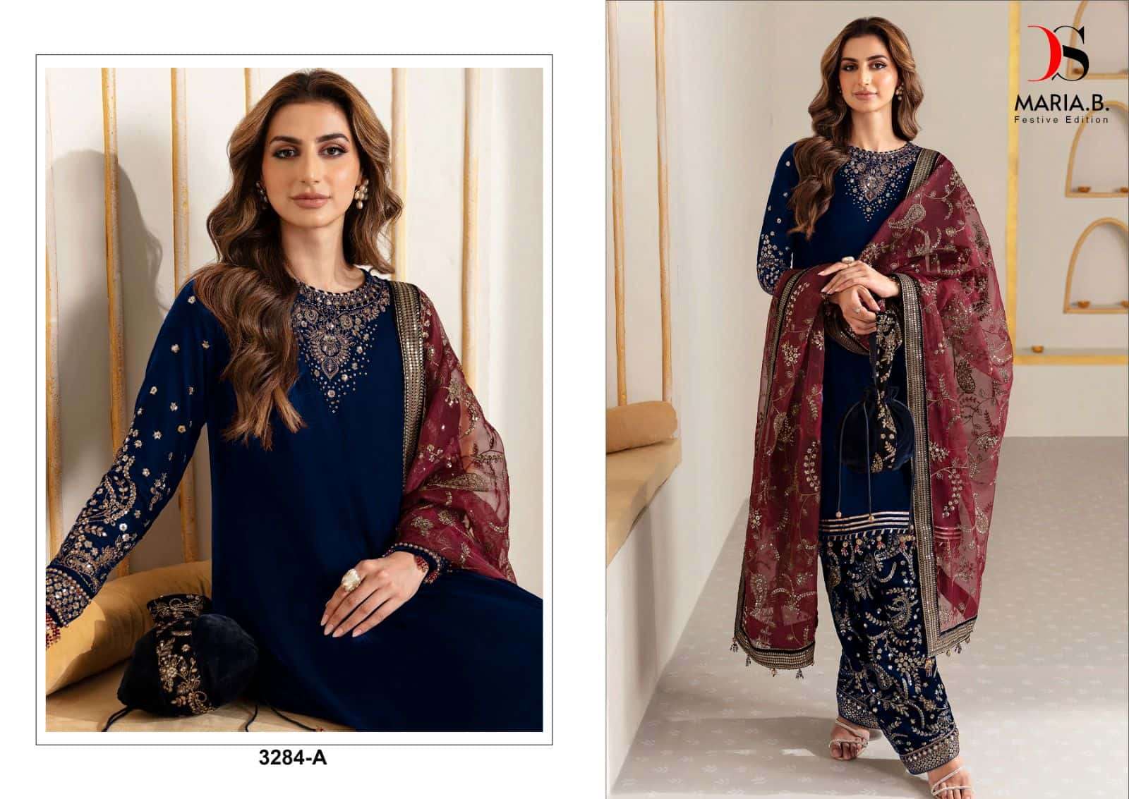 Deepsy Maria B Festive Edition Pakistani Designer Winter Wear Style Suit Wholesalers
