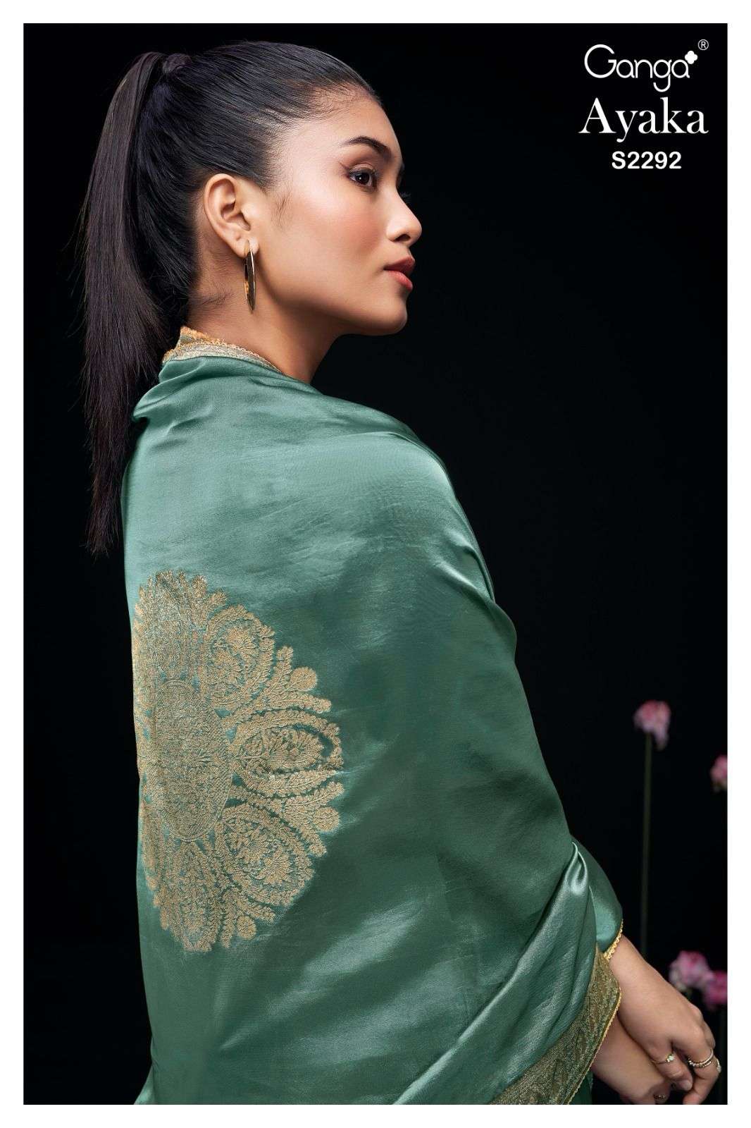 Ganga Ayaka 2292 Festive Wear Designer Jacquard Suits Exporters Branded Collection