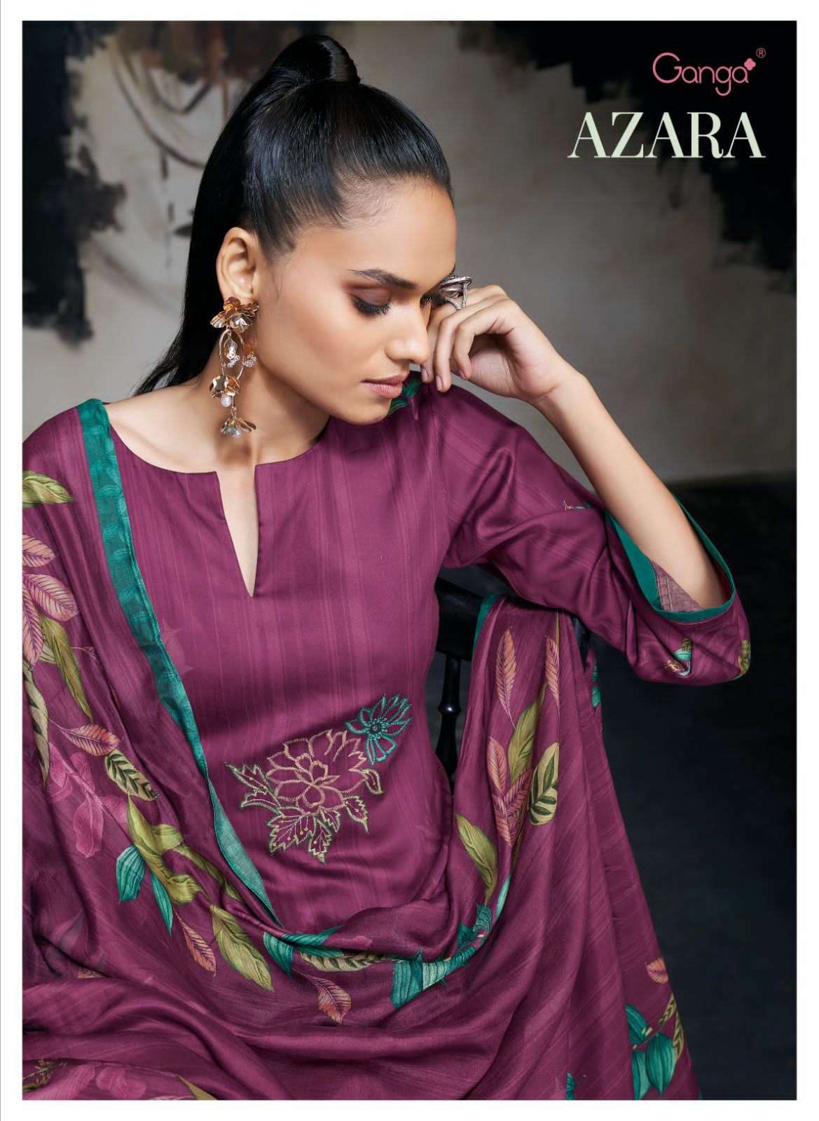 Ganga Azara Premium Designs Satin Silk Occasion Wear Dress Suppliers