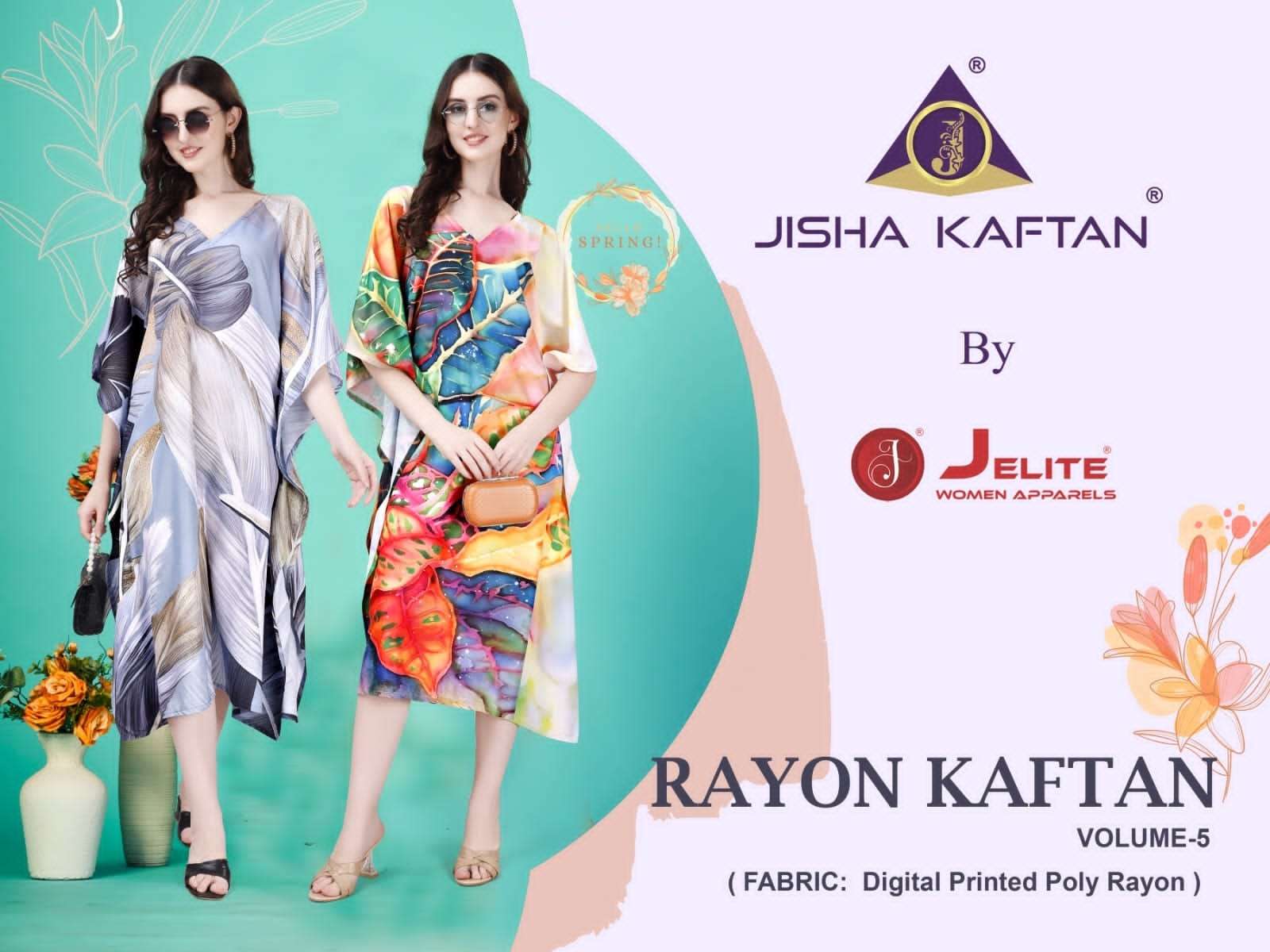 Jisha Kaftan Rayon Kaftan Vol 5 Casual Wear Fancy Kaftan Exclusive Collection