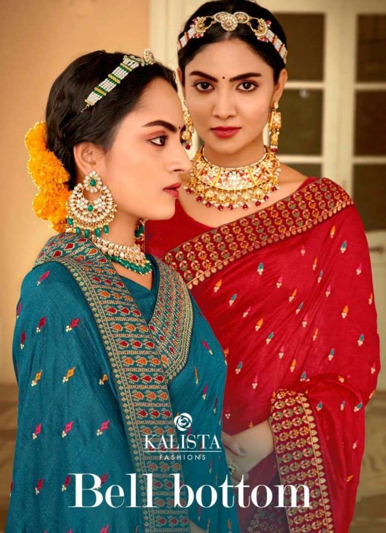 Kalista Bell Bottom Festive Wear Fancy Silk Saree Online Collection
