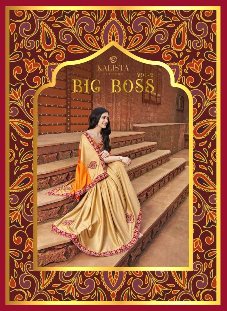 Kalista Big Boss Vol 2 Fancy Ethnic Wear Saree Suppliers Festive Collection
