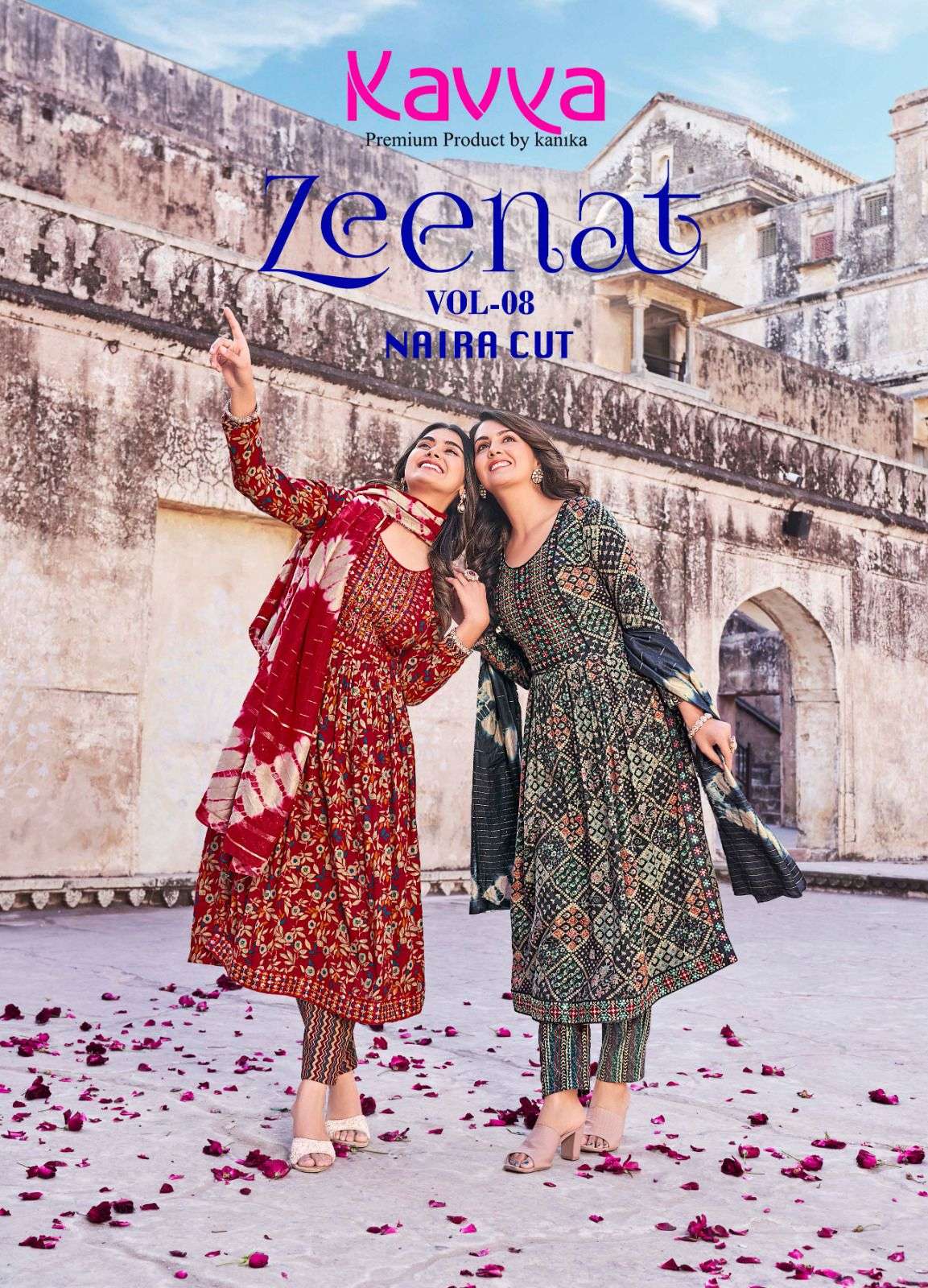 Kavya Zeenat Vol 8 Nayra Cut Readymade Dress New Designs 2024