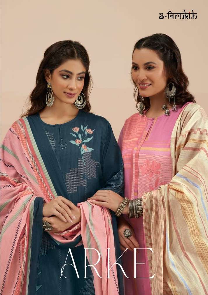 Nirukth Arke Exclusive Cotton Satin Ladies Suits Catalog Exporters