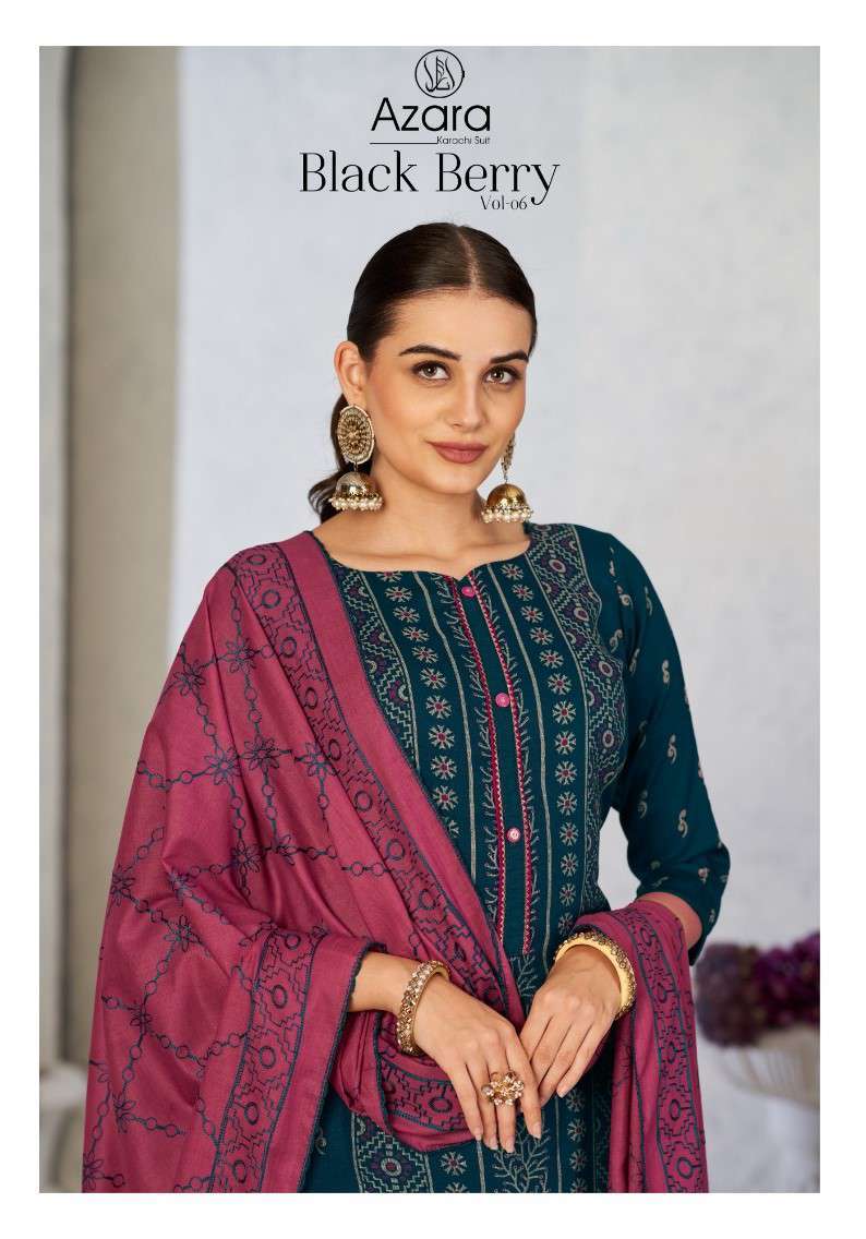 Radhika Azara Black Berry Vol 6 Exclusive Cotton Ladies Suits New Collection