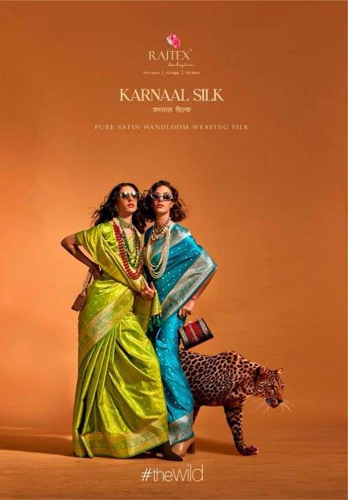 Rajtex Karnaal Silk 357001 To 357006 Partywear Handloom Silk Saree New Designs