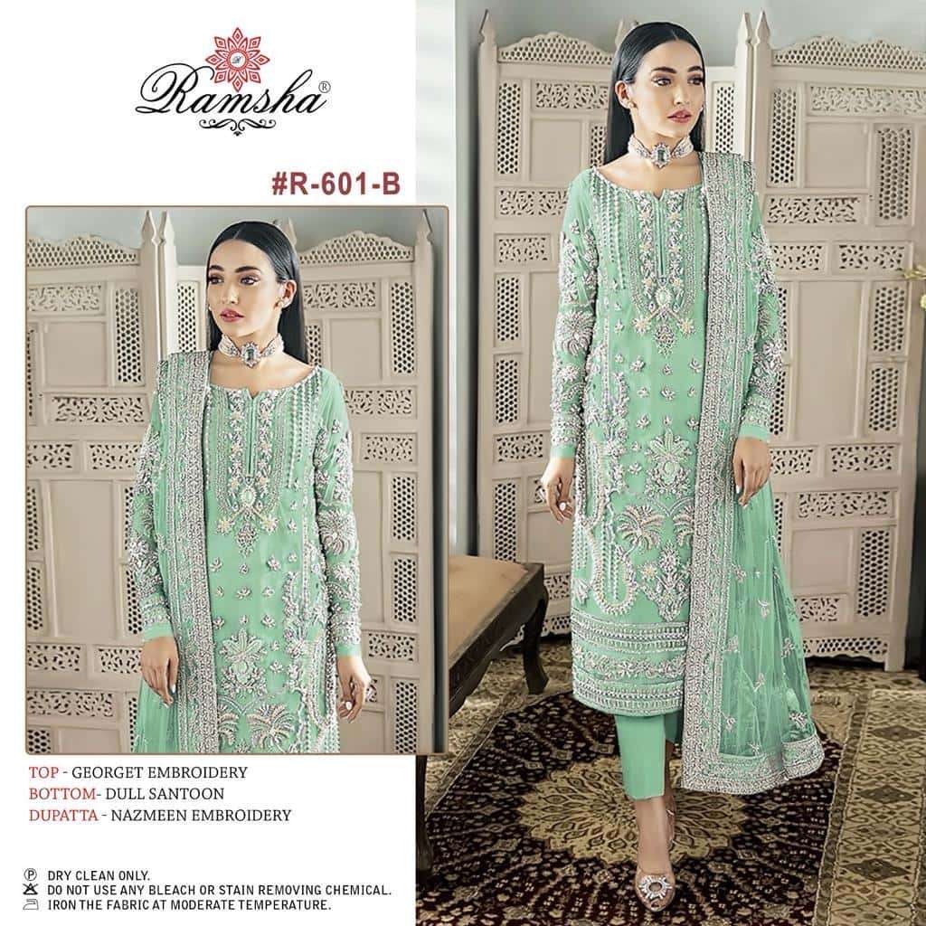 Ramsha R 601 B Festive Wear Style Latest Pakistani Designer Salwar Suit Supplier