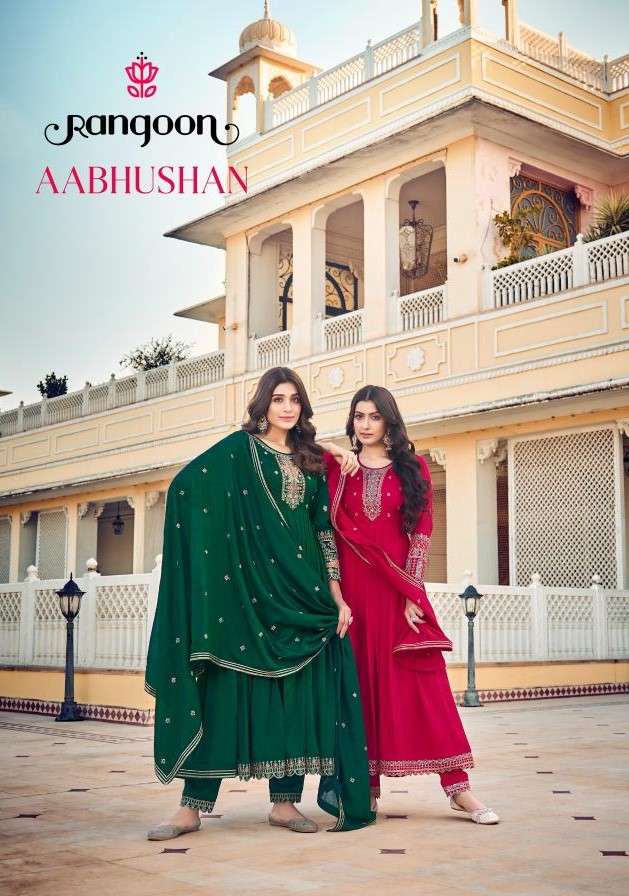 Rangoon Aabhushan Readymade Fancy Anarkali Stye Dress Festive Collection