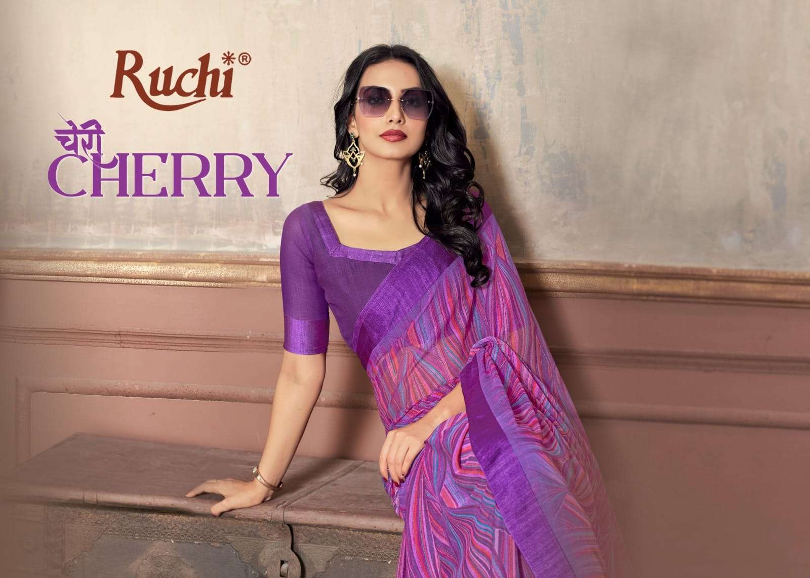Ruchi Saree Cherry Vol 40 Fancy Printed Chiffon Saree Suppliers In Online Collection