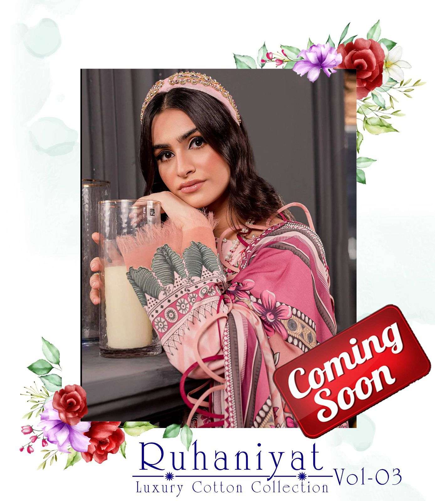 Ruhaniyat Vol 3 Summer Collection Pure Cotton Dress Online Sales Dealers