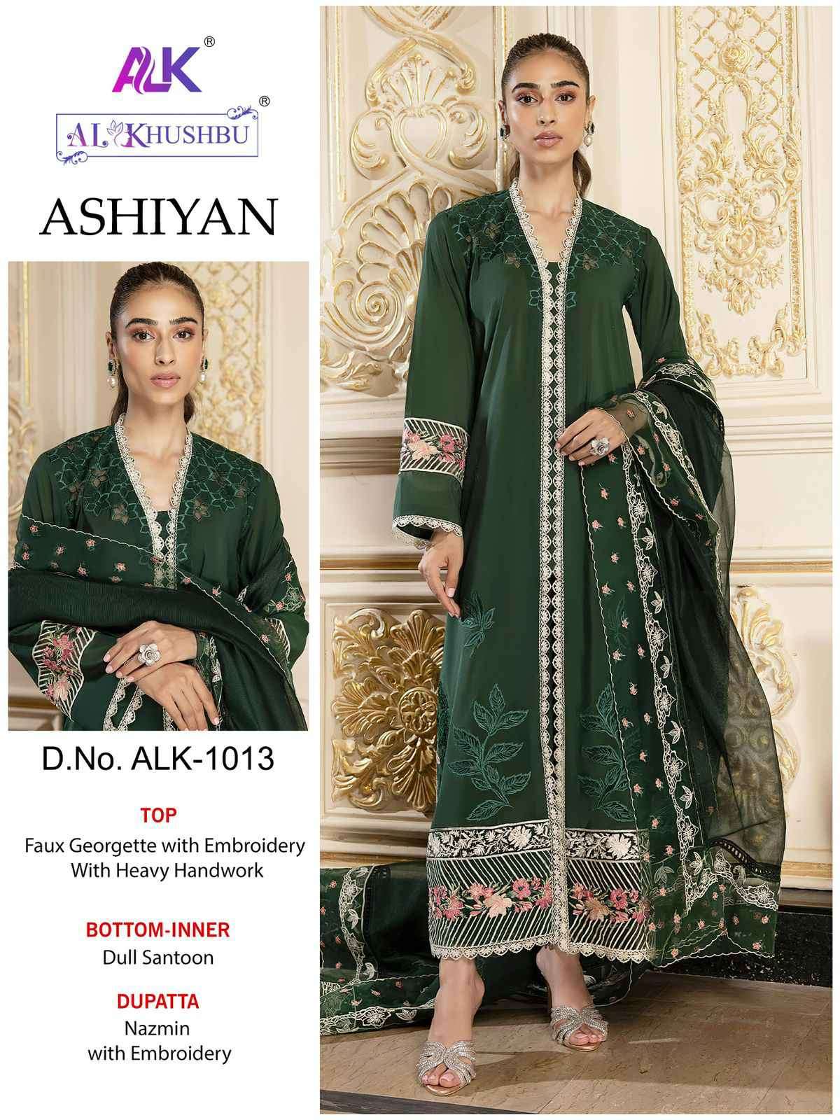 Al Khushbu Alk 1013 Designer Straight Style Pakistani Dress Collection