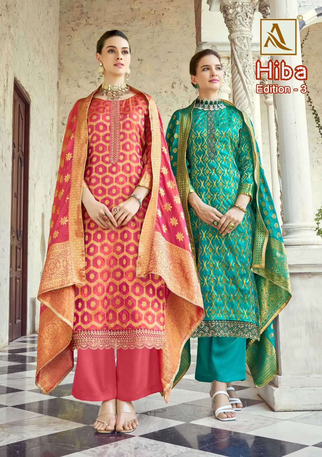 Alok Suit Hiba Vol 3 Designer Banarasi Style Dress Exporters Surat