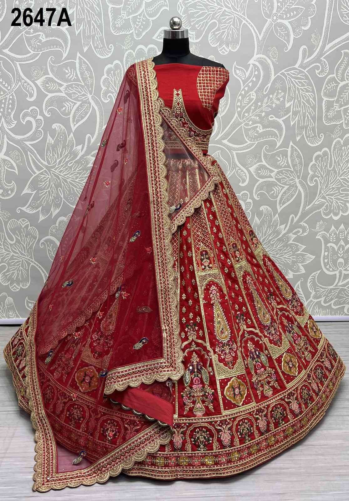 Anjani Art 2647 Colors Latest Designer Silk Wedding Lehenga Heavy Collection