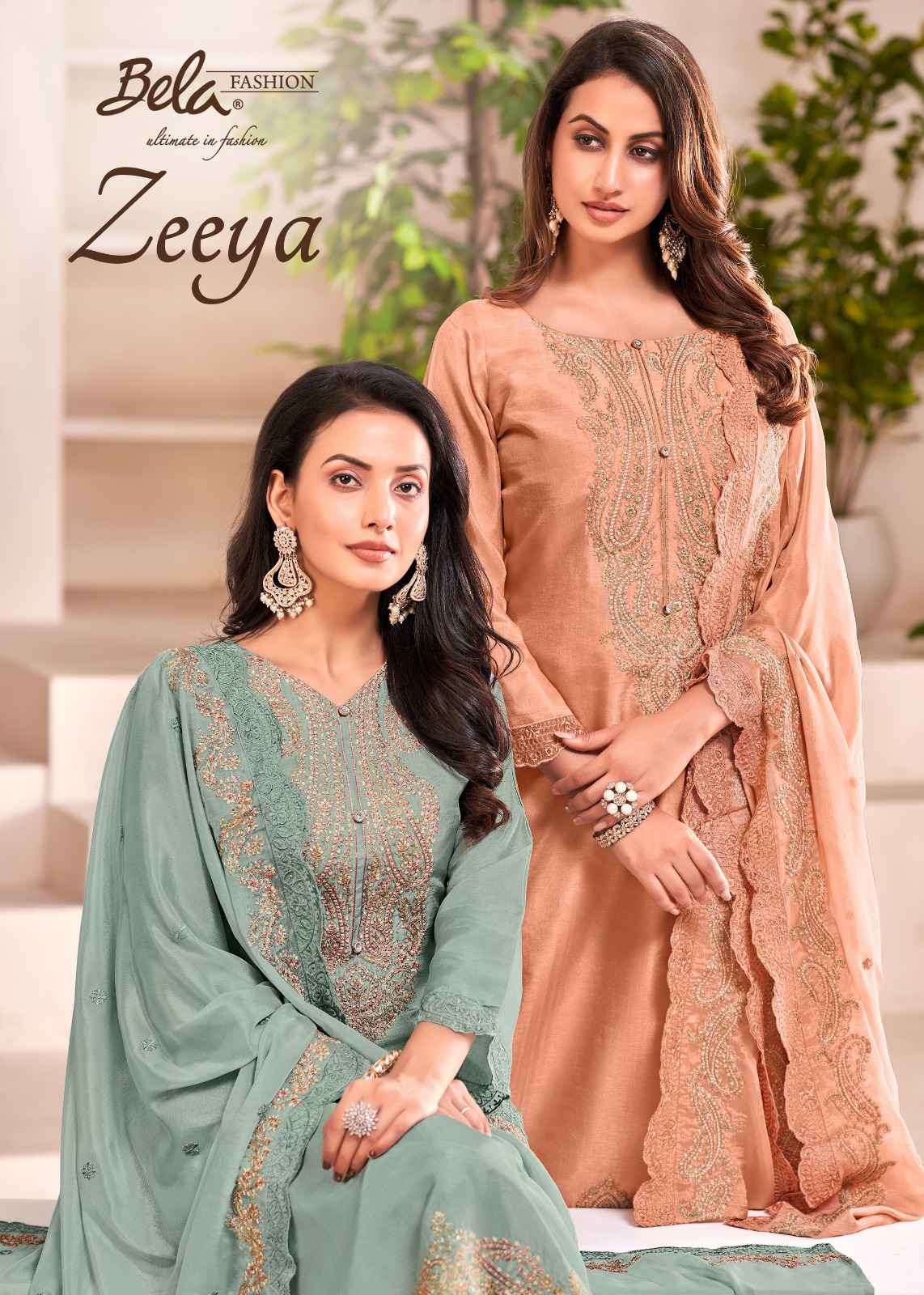 Bela Zeeya Wedding Wear Designer Silk Ladies Suits Latest Collection
