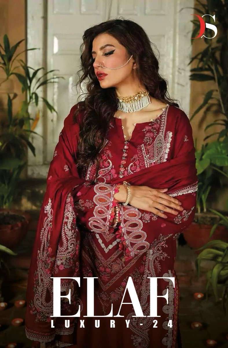 Deepsy Elaf Luxury 24 Exclusive Rayon Cotton Pakistani Dress Catalog Dealers