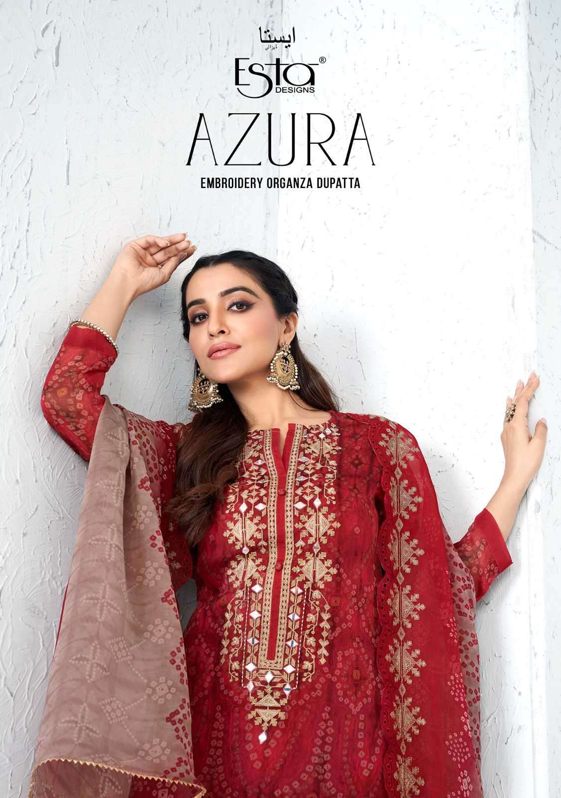Esta Azura Festive Wear Organza Silk Exclusive Ladies Suits New Collection