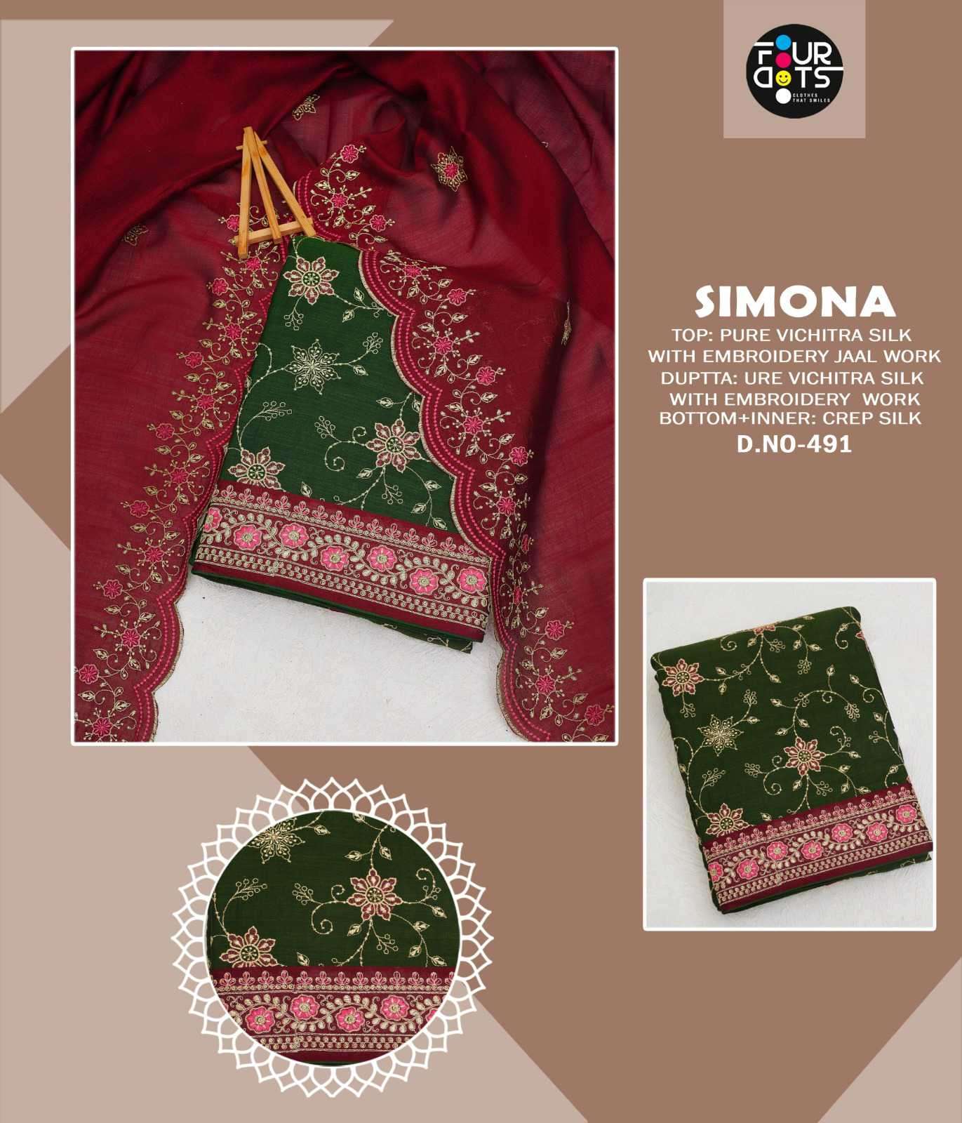 Fourdots Simona Fancy Silk Festive Wear Dress Catalog Dealers In Surat