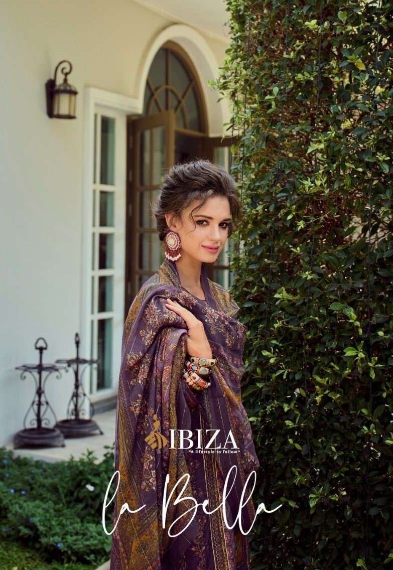 Ibiza La Bella Fancy Digital Print Muslin Occasion Wear Ladies Suit New Designs