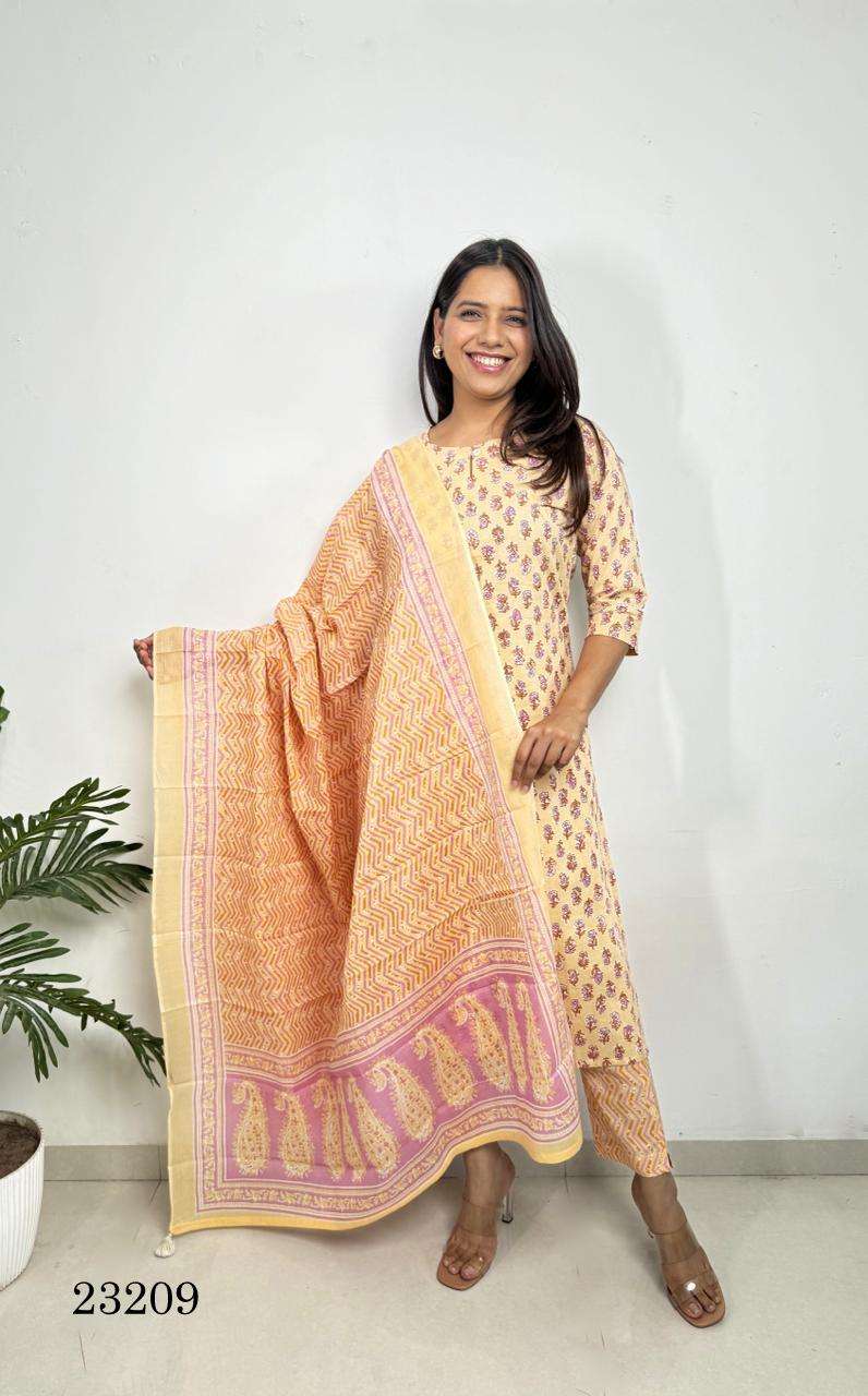 Indira 23209 Branded Kurti Pant Dupatta Summer Collection Set Dealers