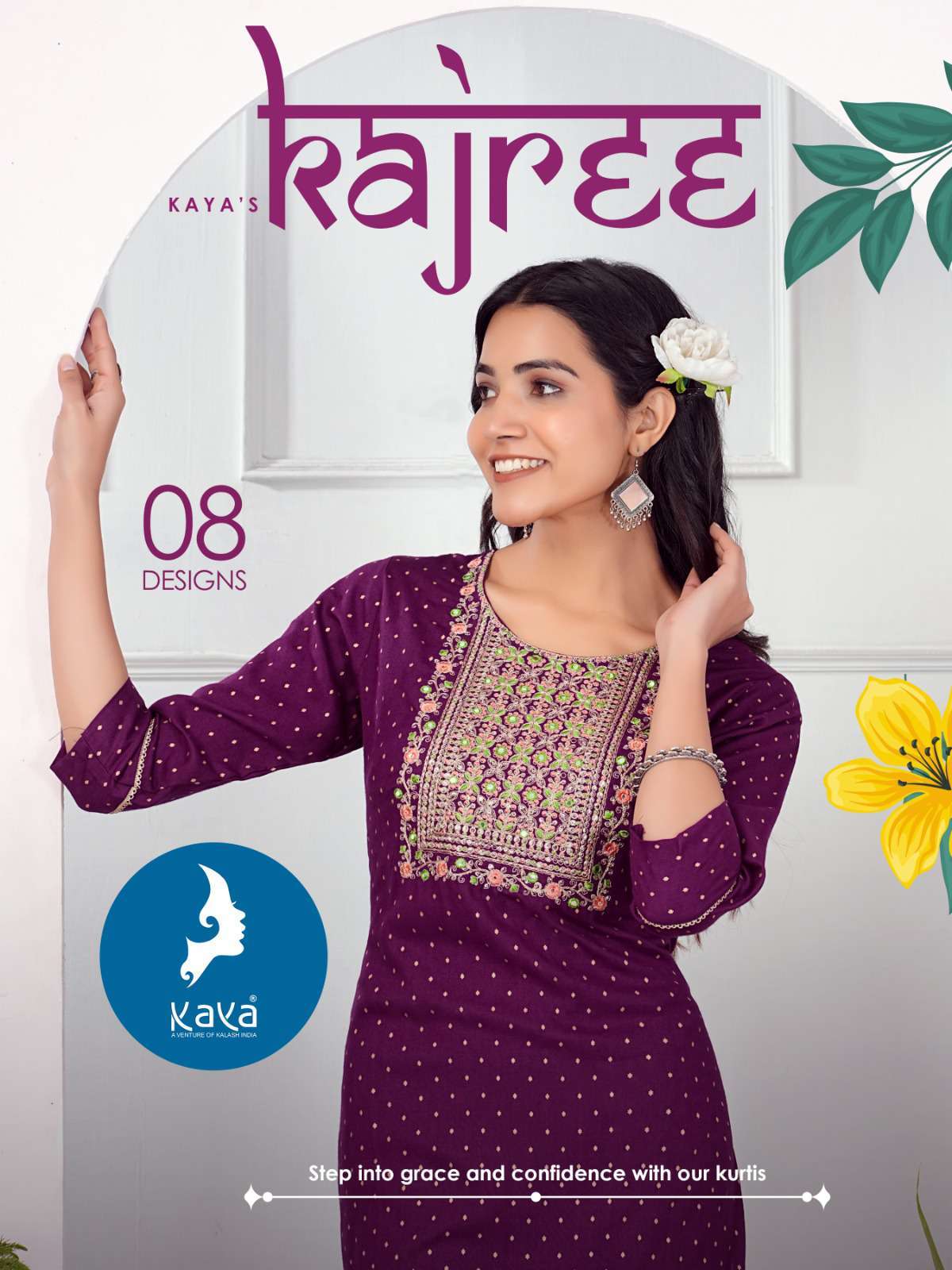 Kaya Kajree Fancy Rayon Straight Kurti Online Suppliers In Surat