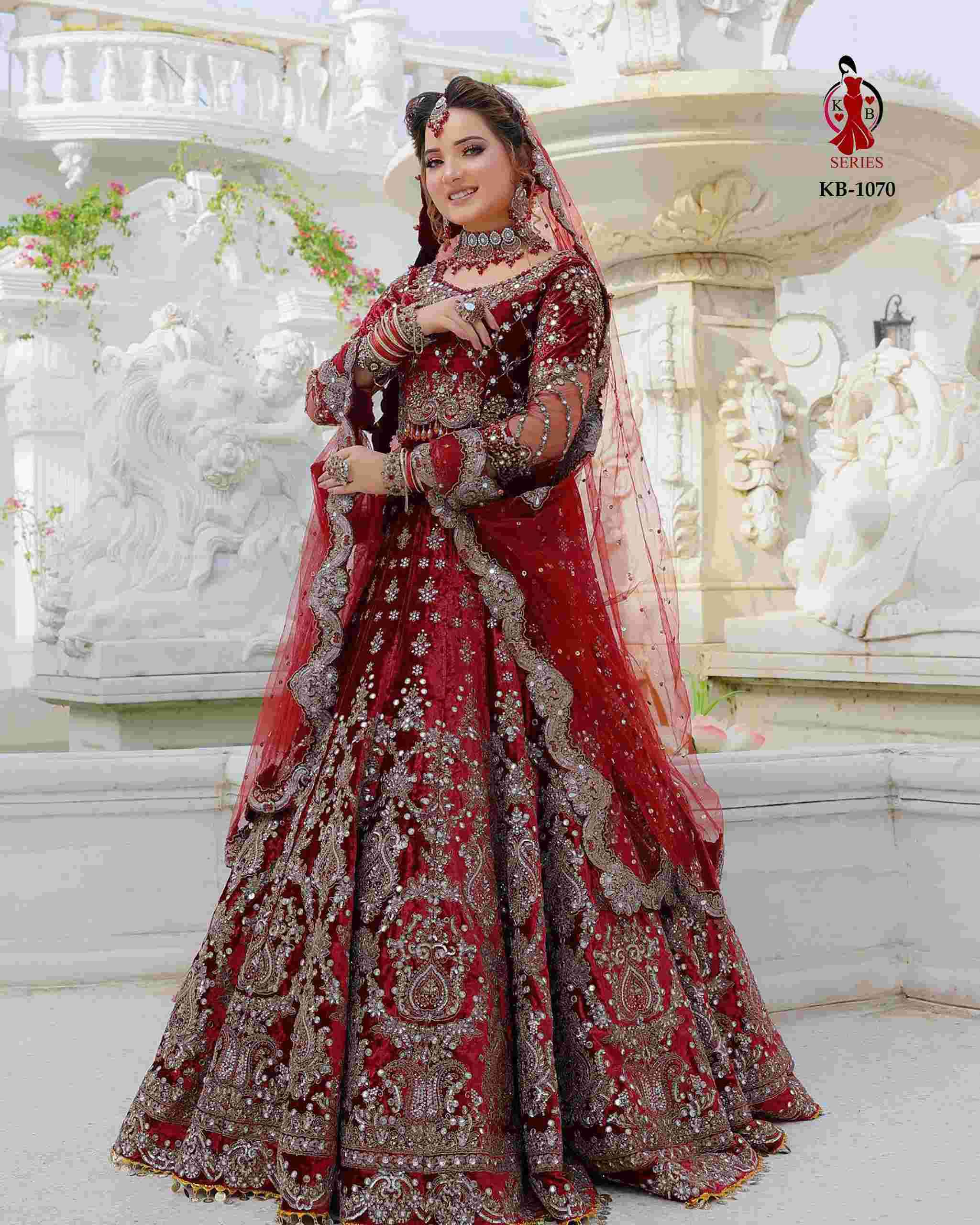 Kb Series Kb 1070 Colors Designer Velvet Wedding Lehenga Online Suppliers