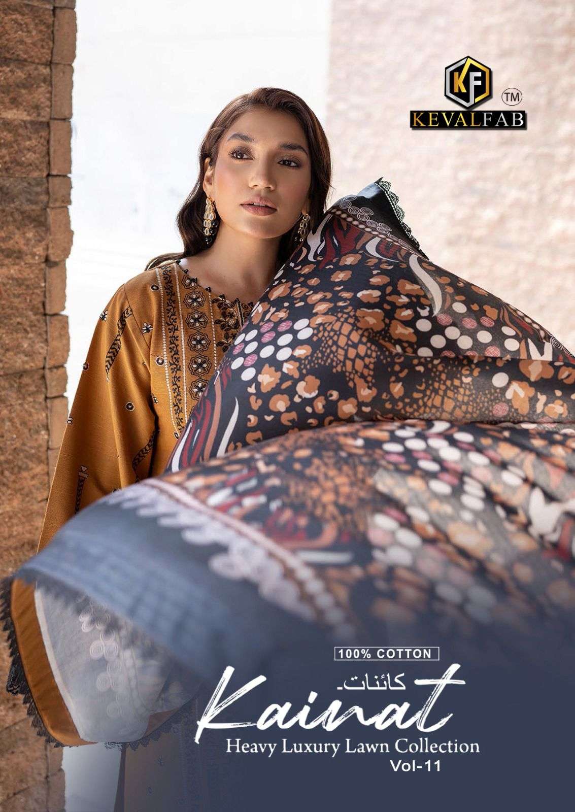 Keval Fab Kainat Vol 11 Heavy Lawn Cotton Dress Material Suppliers
