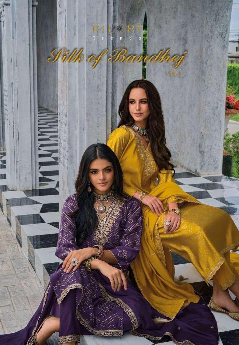 Kilory Silk Of Bandhej Vol 2 Digital Print Cotton Fancy Ladies Suit Suppliers