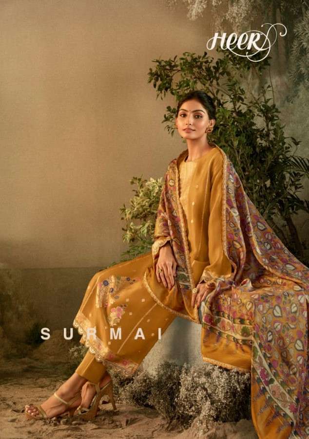 Kimora Heer Surmai Designer Banarasi Style Partywear Dress Branded Collection