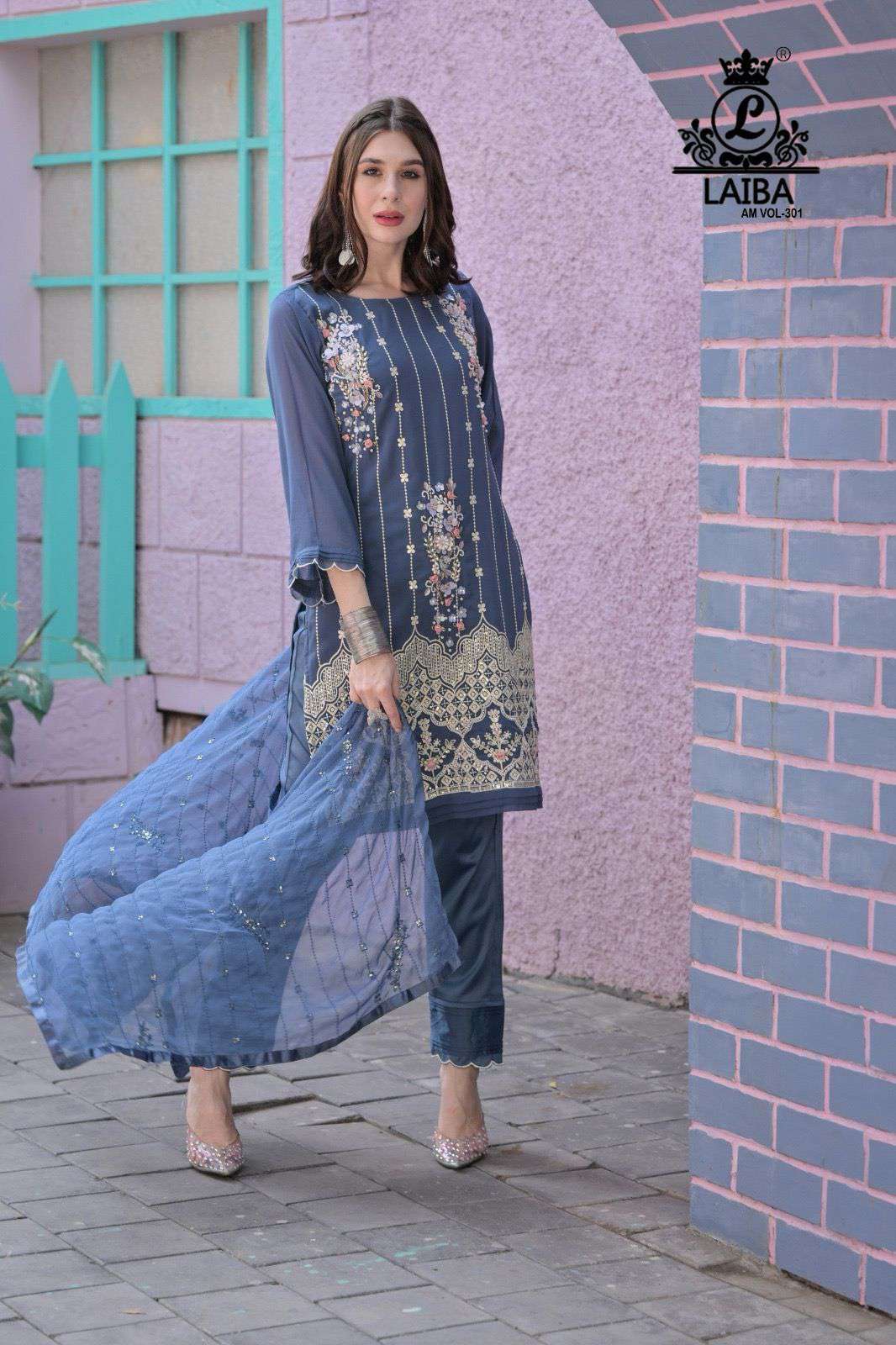 Laiba Am Vol 301 Pakistani Readymade Suit Festive Collection