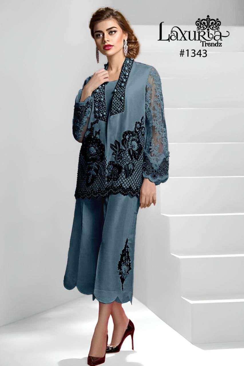 Laxuria Trends 1343 Pakistani Designer Cord Set Partywear Collection