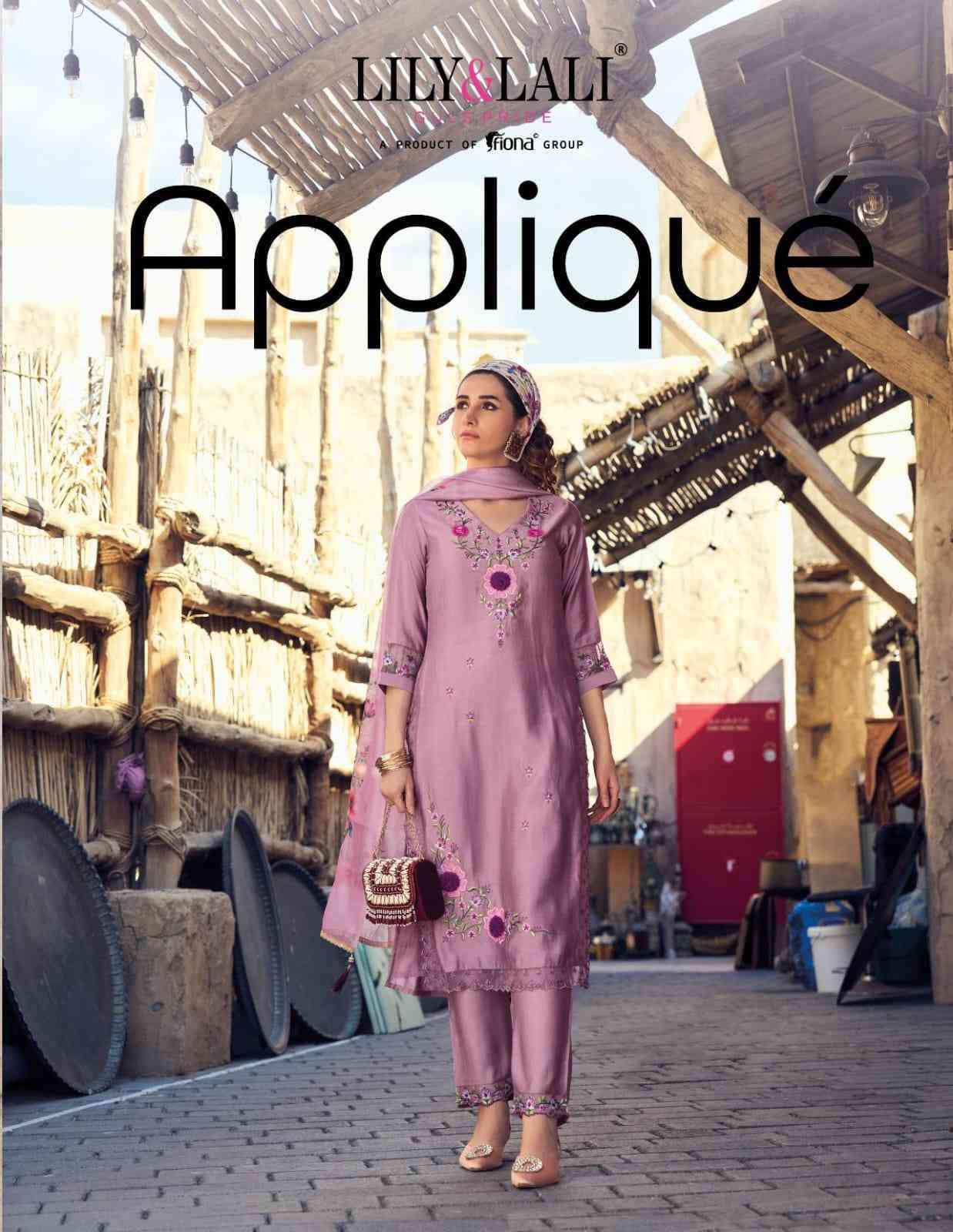Lily And Lali Applique Stylish Designer Kurti Bottom Dupatta Festive Collection