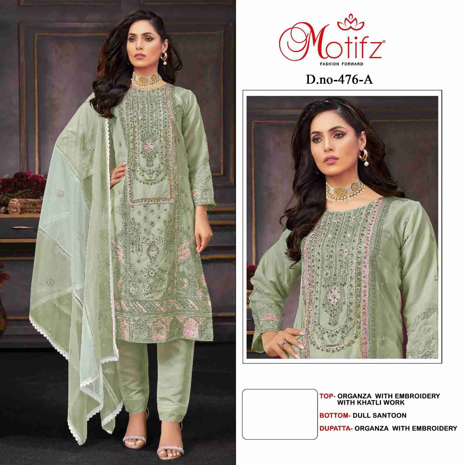 Motifz 476 Colors Exclusive Pakistani Organza Dress Online Suppliers In Surat
