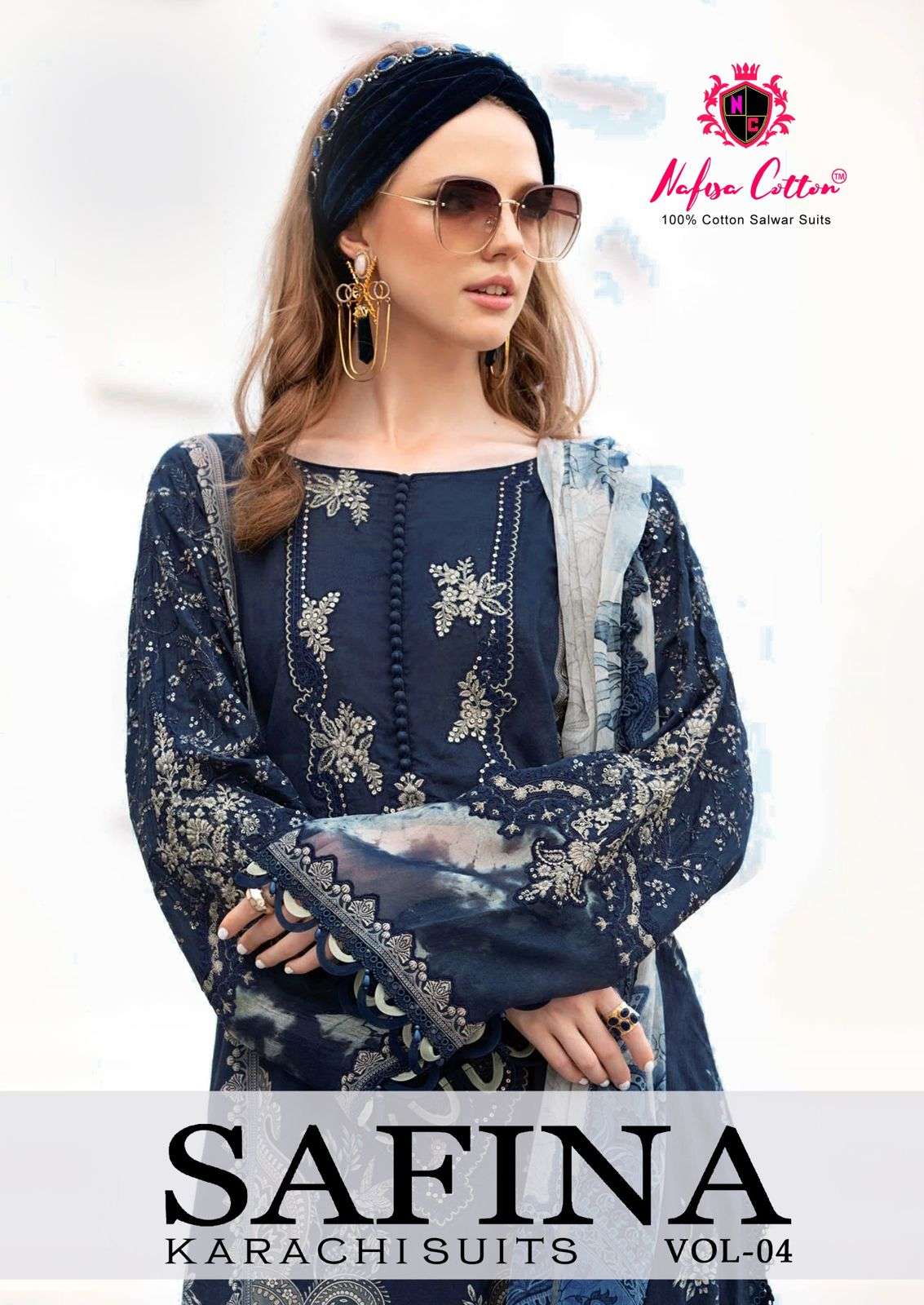 Nafisa Cotton Safina Vol 4 Fancy Karachi Cotton Dress Material Summer Collection