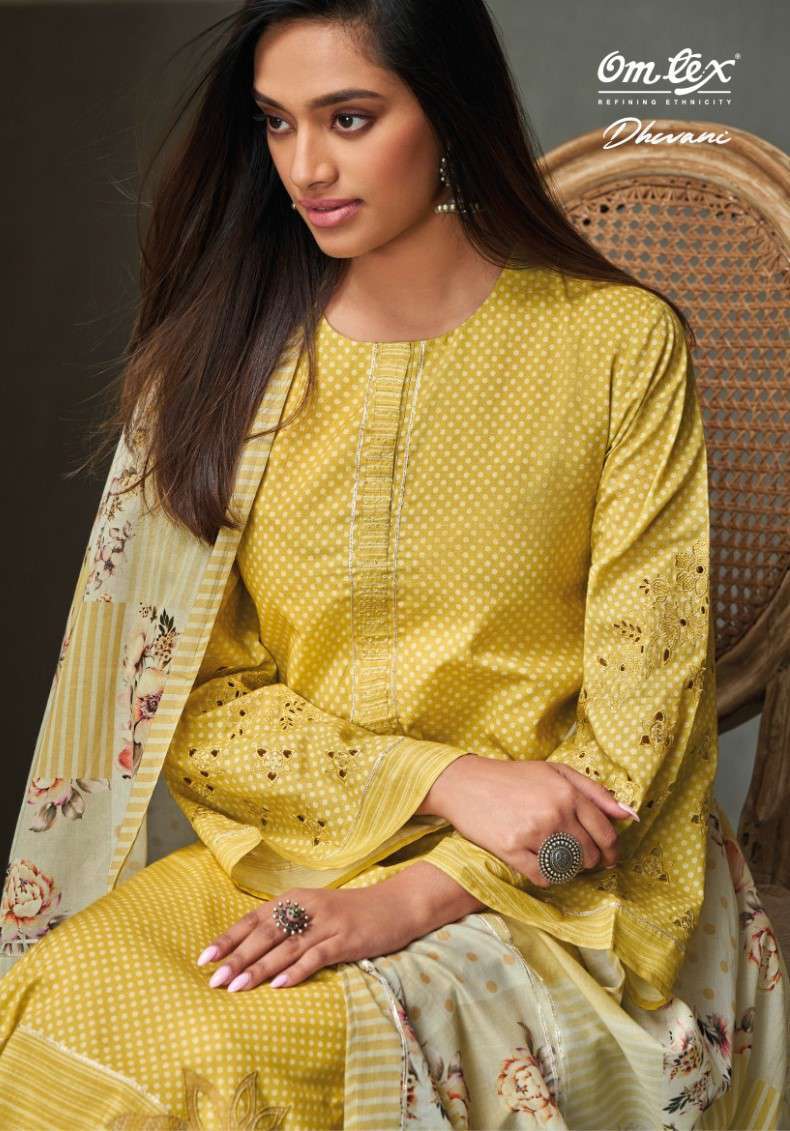Omtex Dhwani Exclusive Lawn Cotton Branded Ladies Suit Exporters